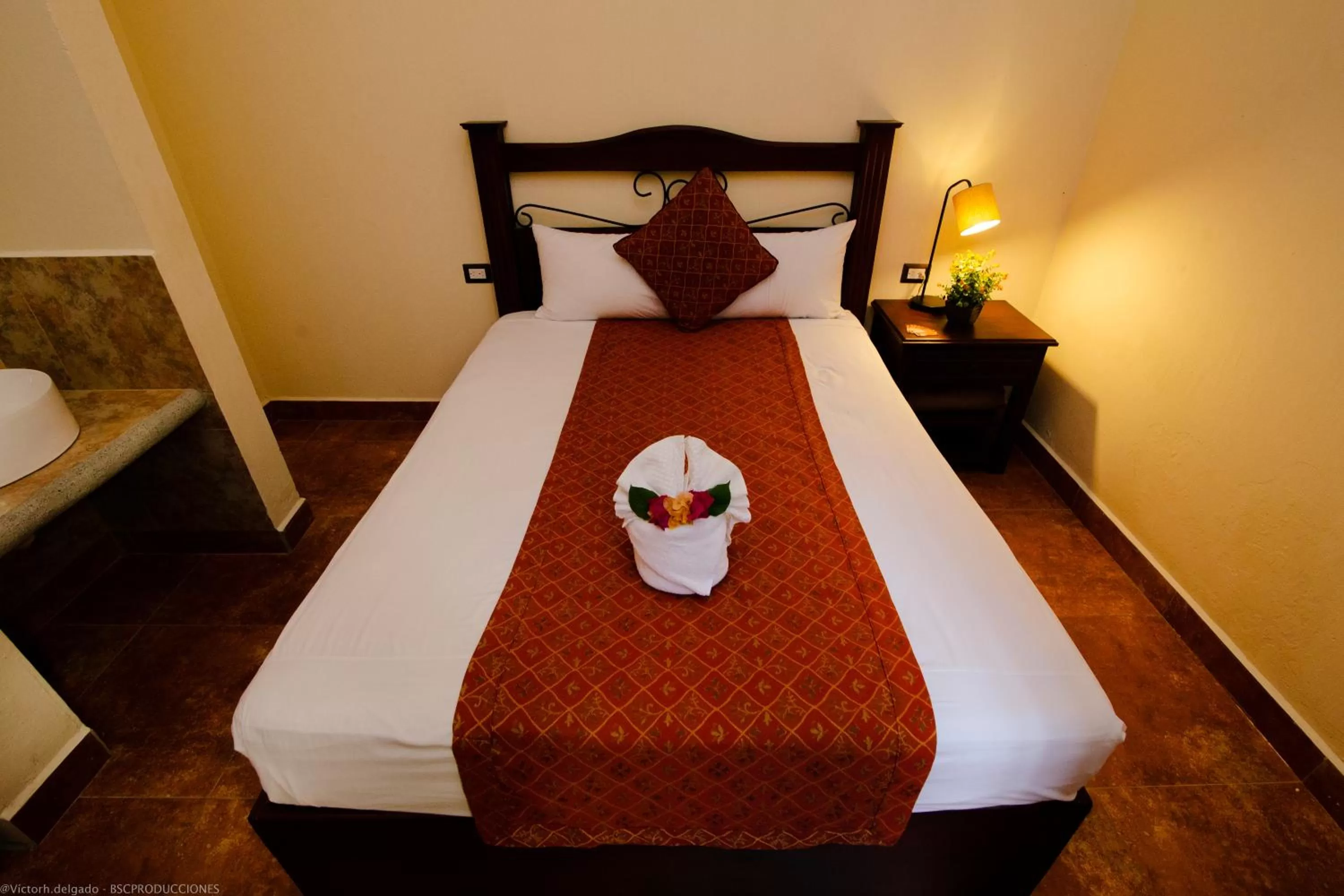 Bed in Hotel Quinta Maya