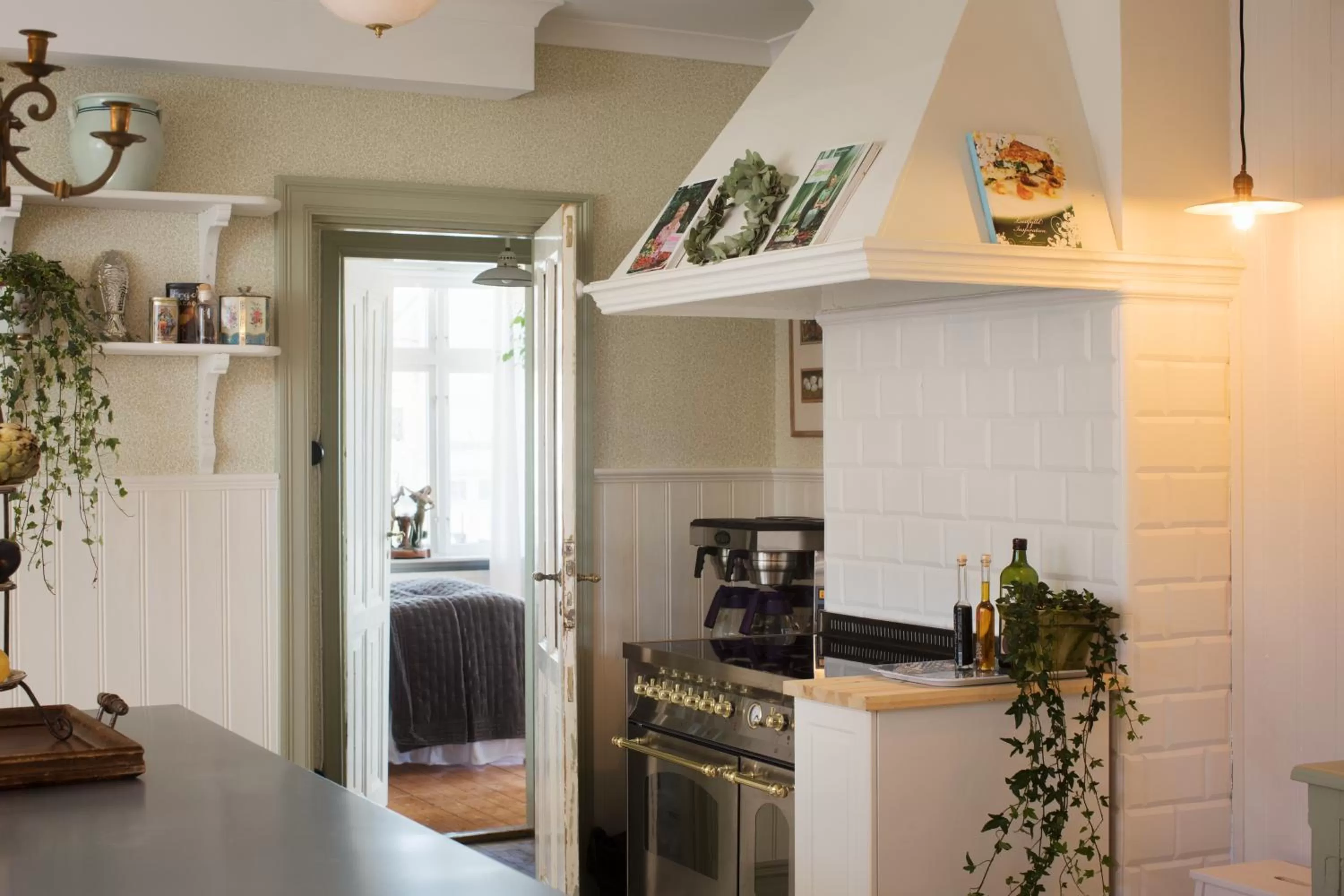 Kitchen or kitchenette in Strandflickornas Annex Gula Villan