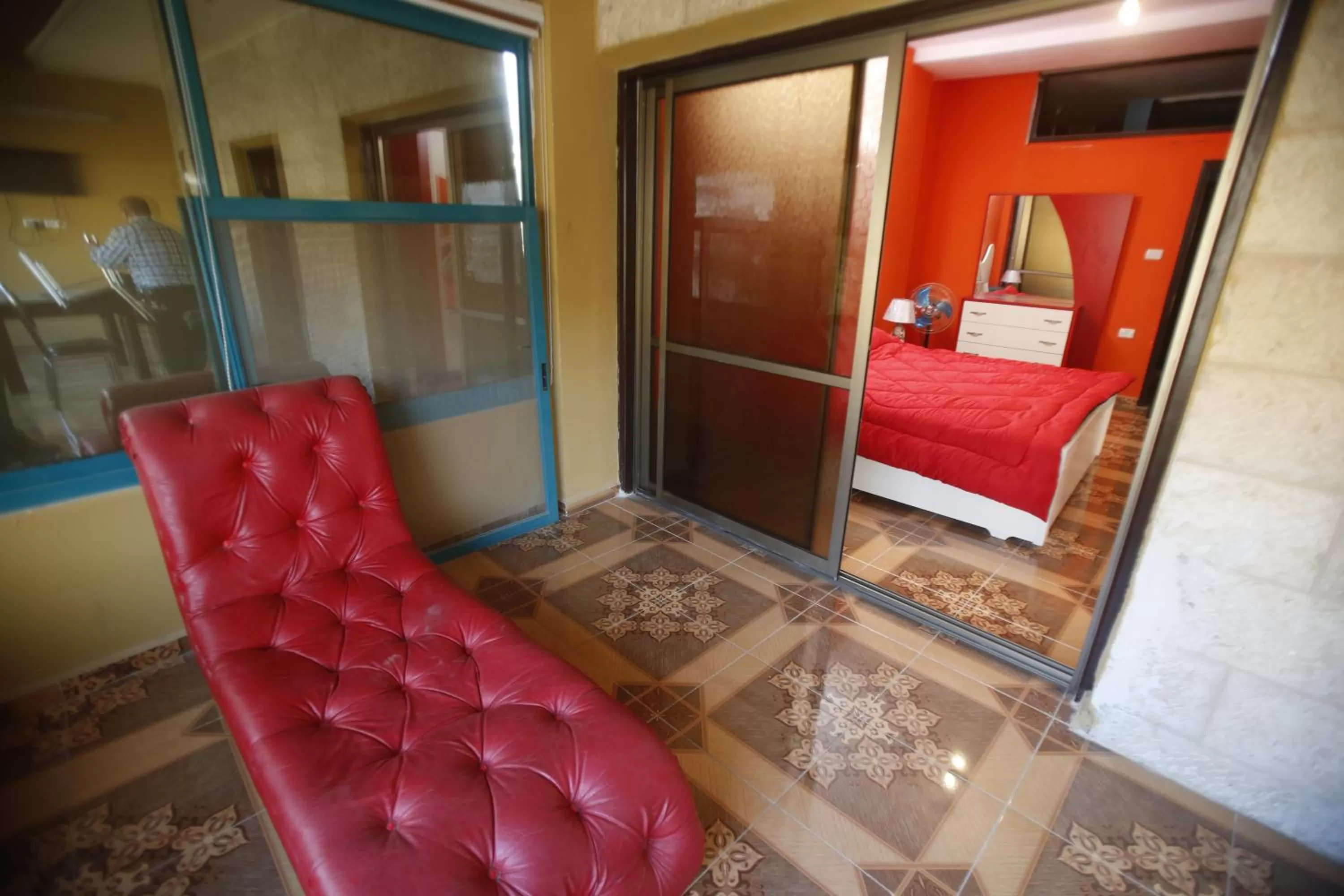 Balcony/Terrace, Bed in Isra Hotel