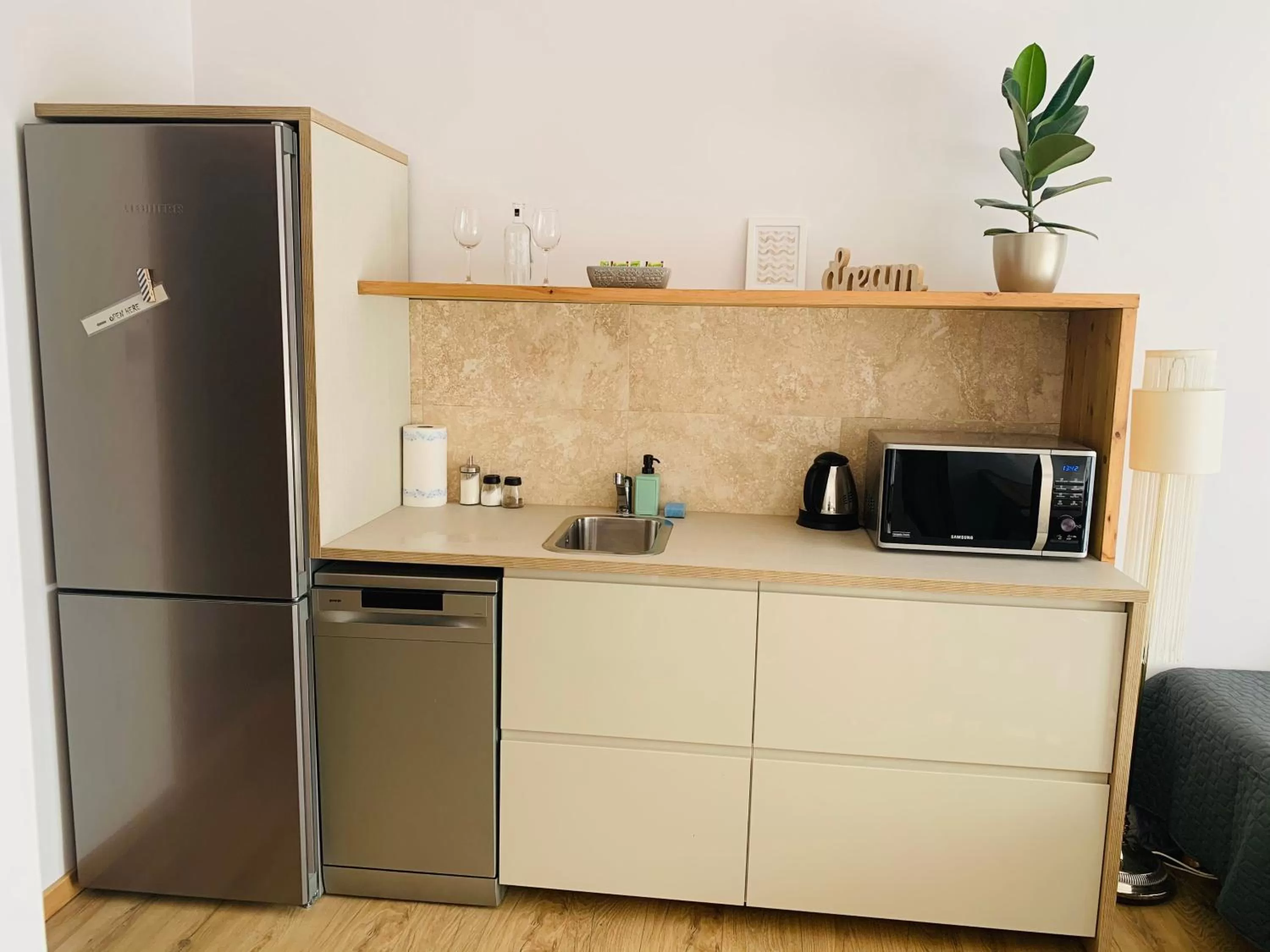 Kitchen or kitchenette in Egria Apartments
