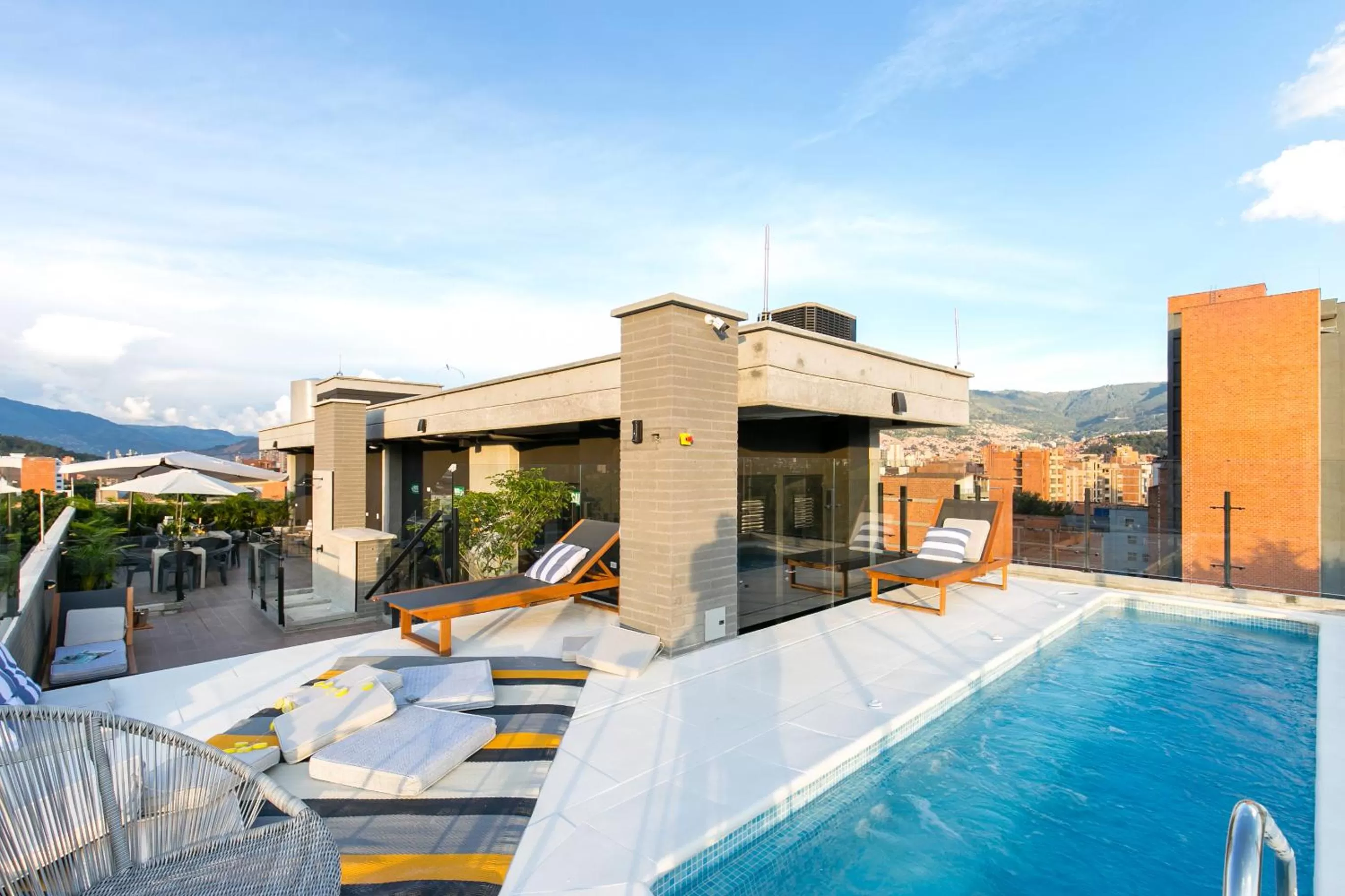 Pool view in Factory Lofts Hotel