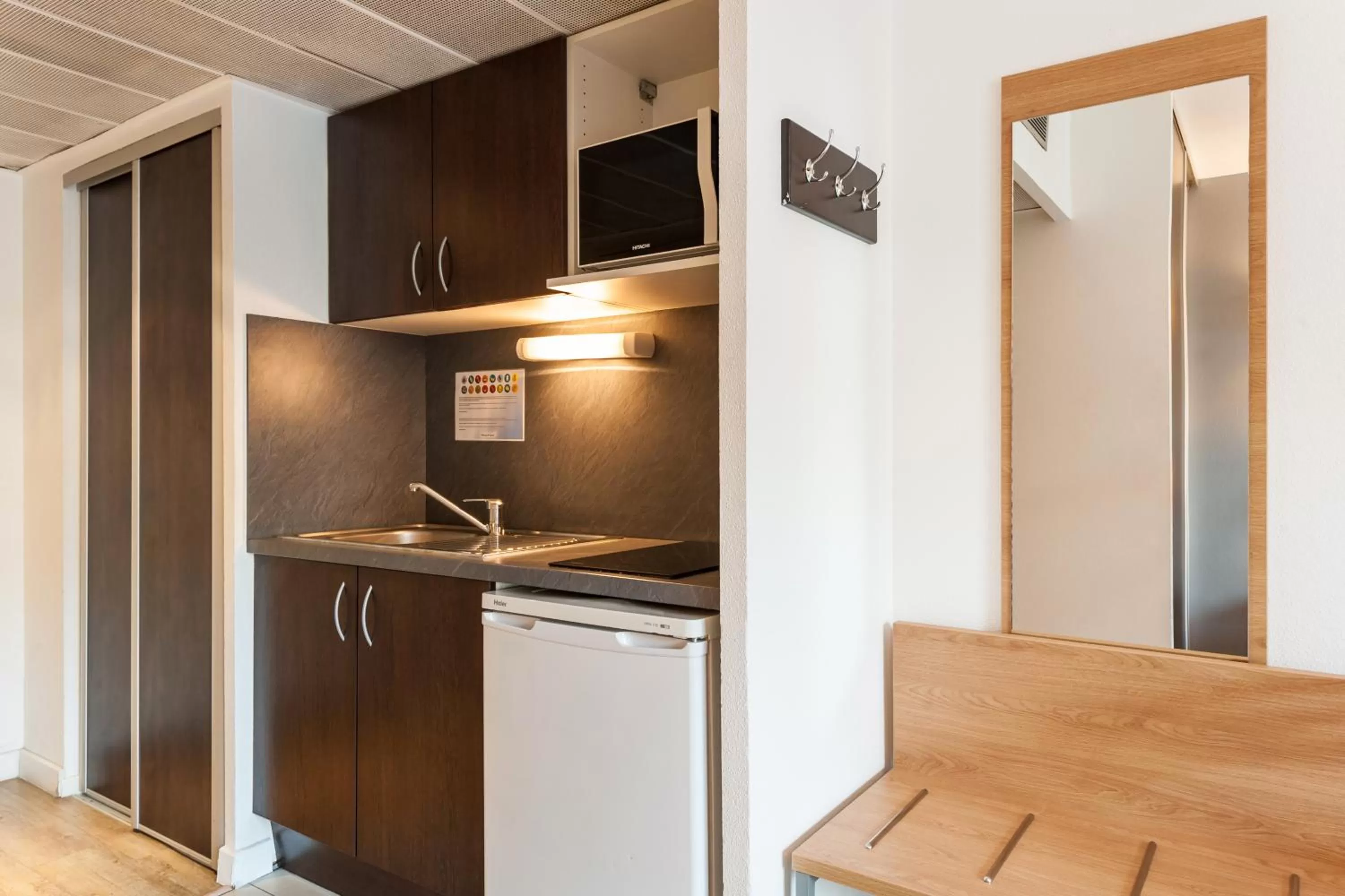 Kitchen or kitchenette in Residhotel Le Grand Prado