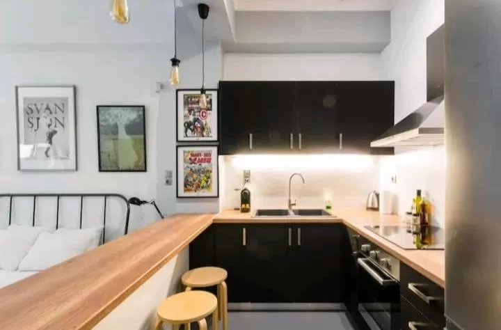 Kitchen/Kitchenette in Explore a New Arts District from a Hip Studio Flat