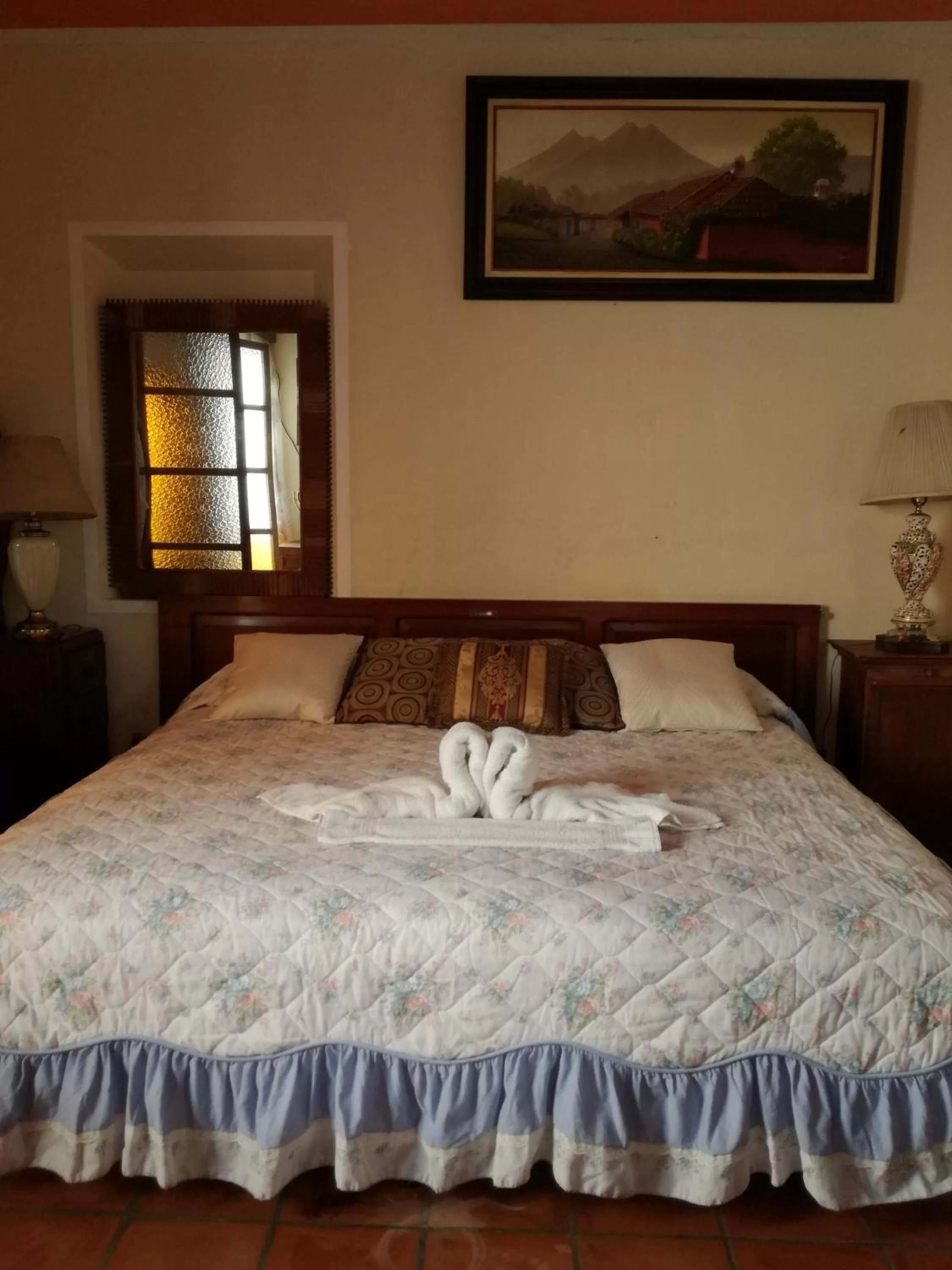 Decorative detail, Bed in Posada San Sebastian