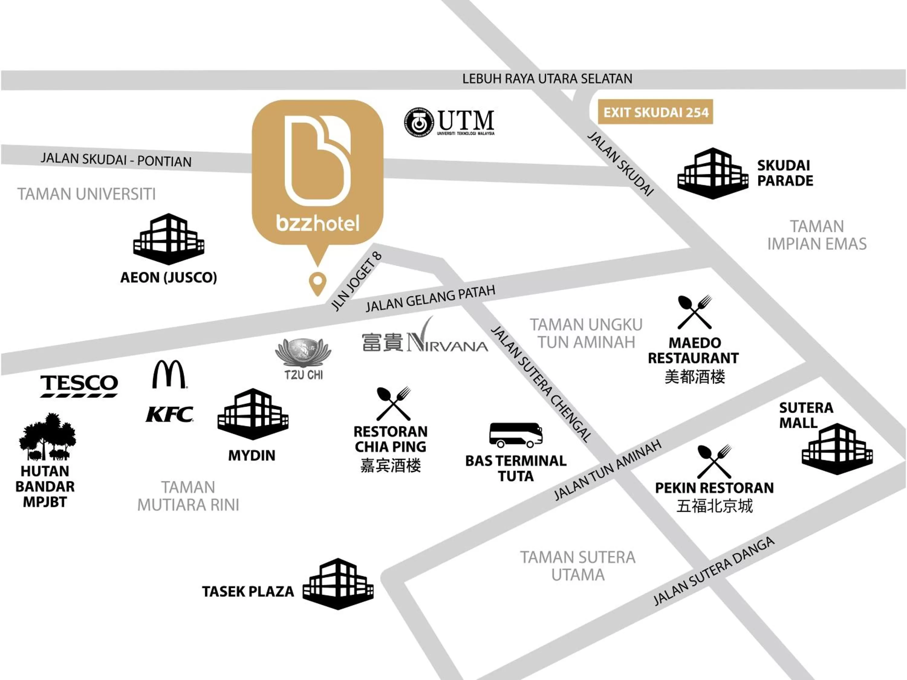 On site in Bzz Hotel Skudai