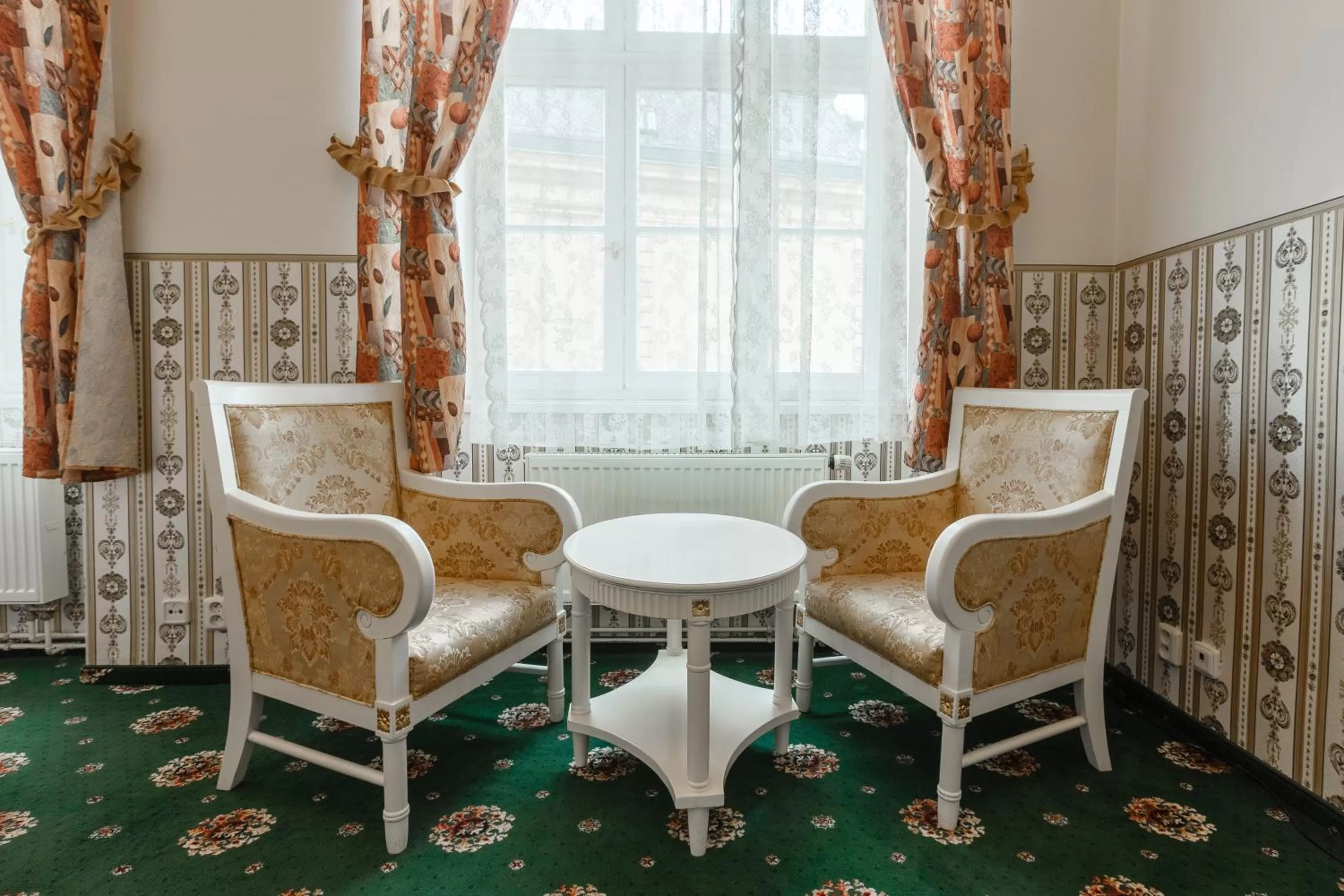 Seating area in Hotel Klarinn Prague Castle