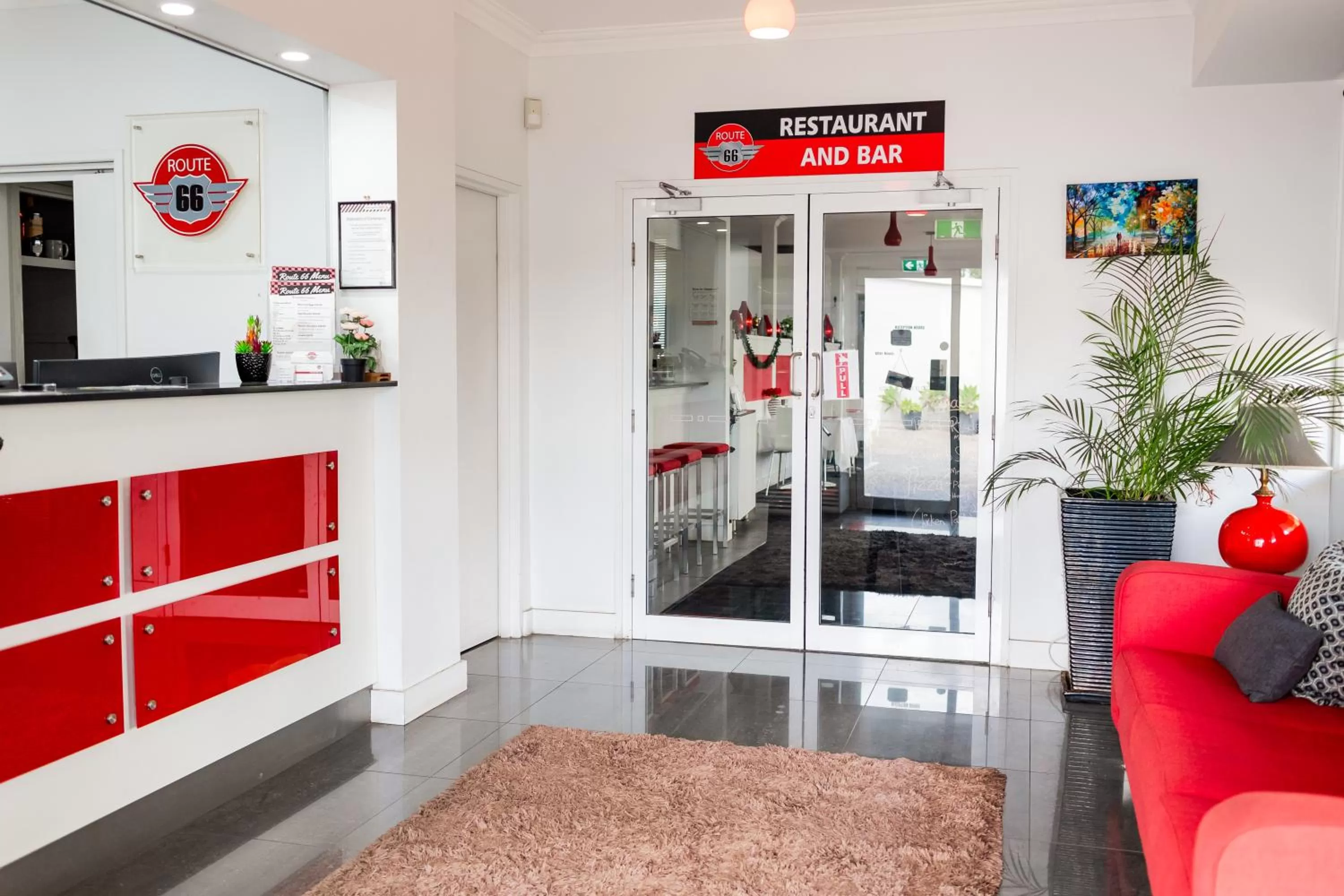 Seating area in Route 66 Motor Inn