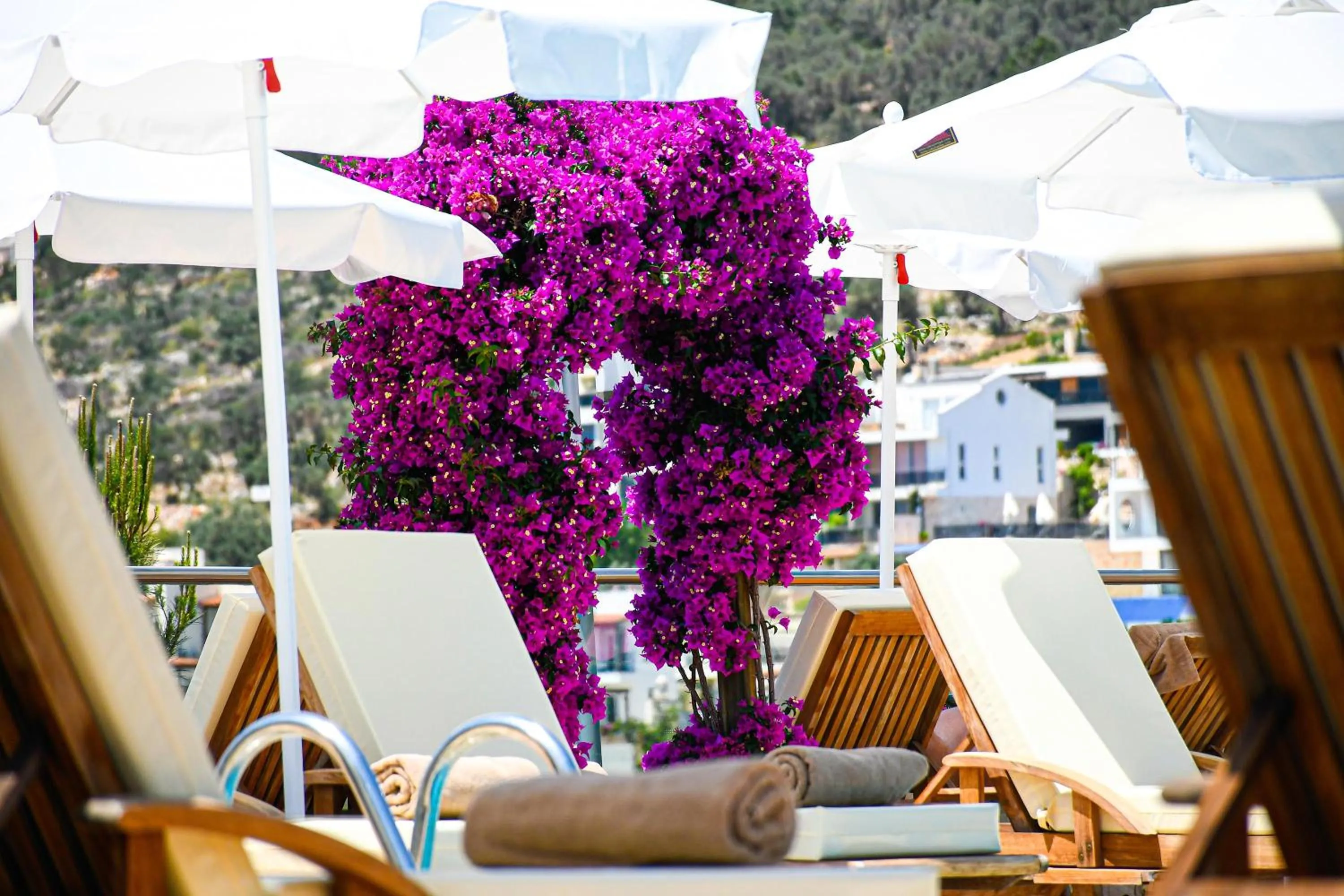 sunbed in Happy Hotel Kalkan