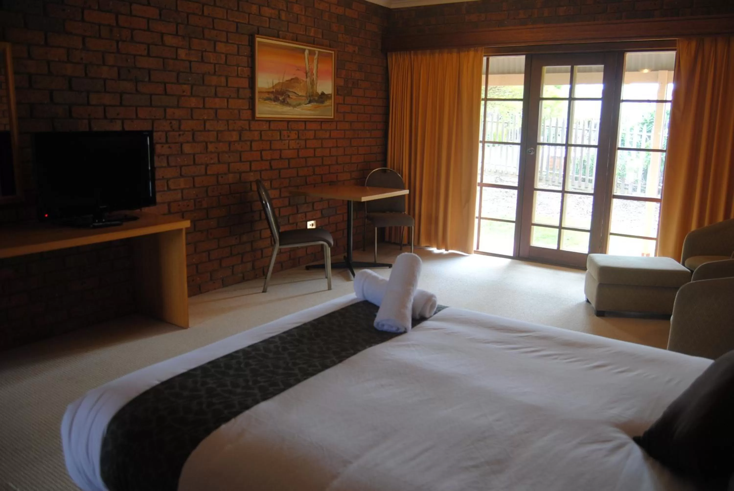 Bed in Grange Burn Motel