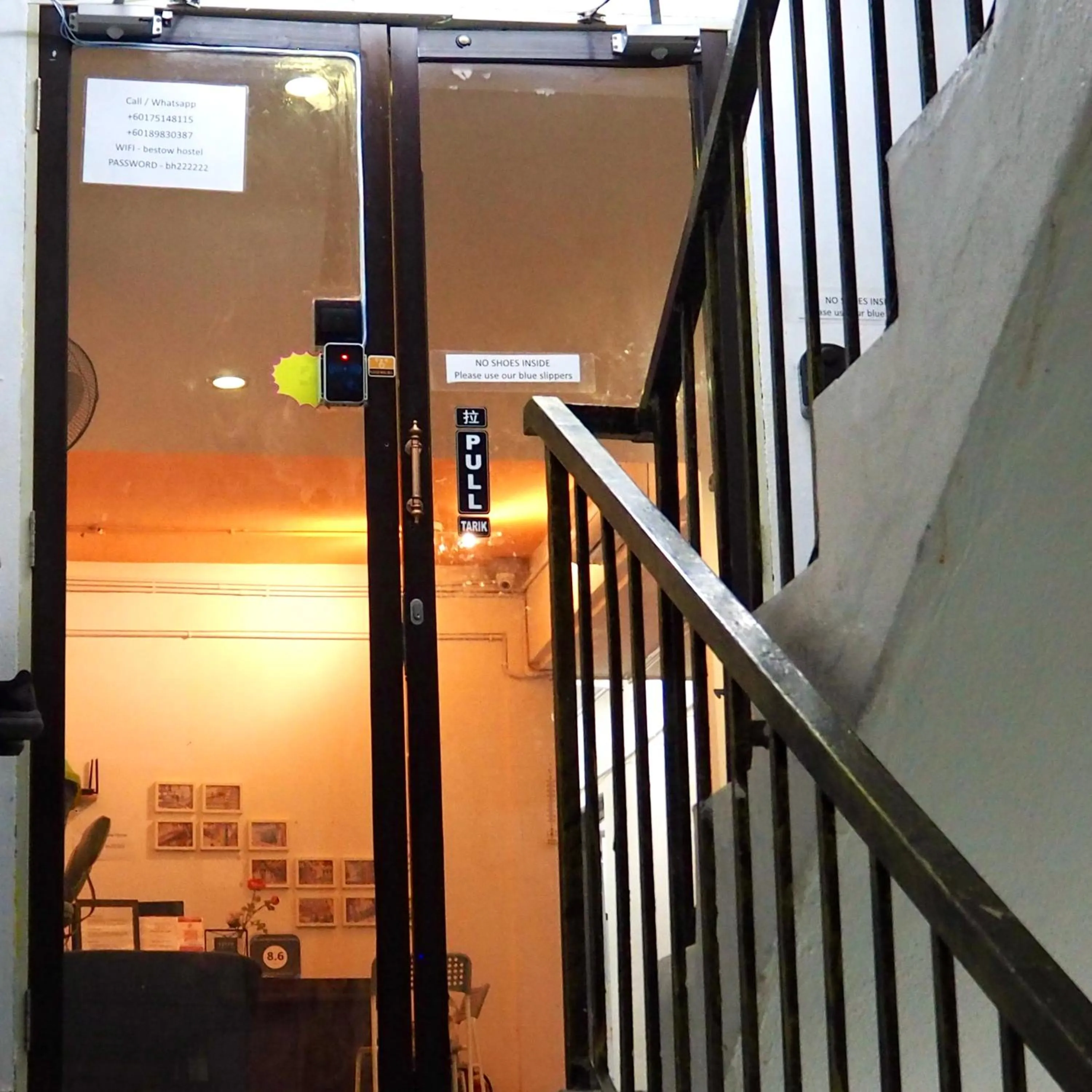 Facade/entrance in Bestow Capsule Hostel