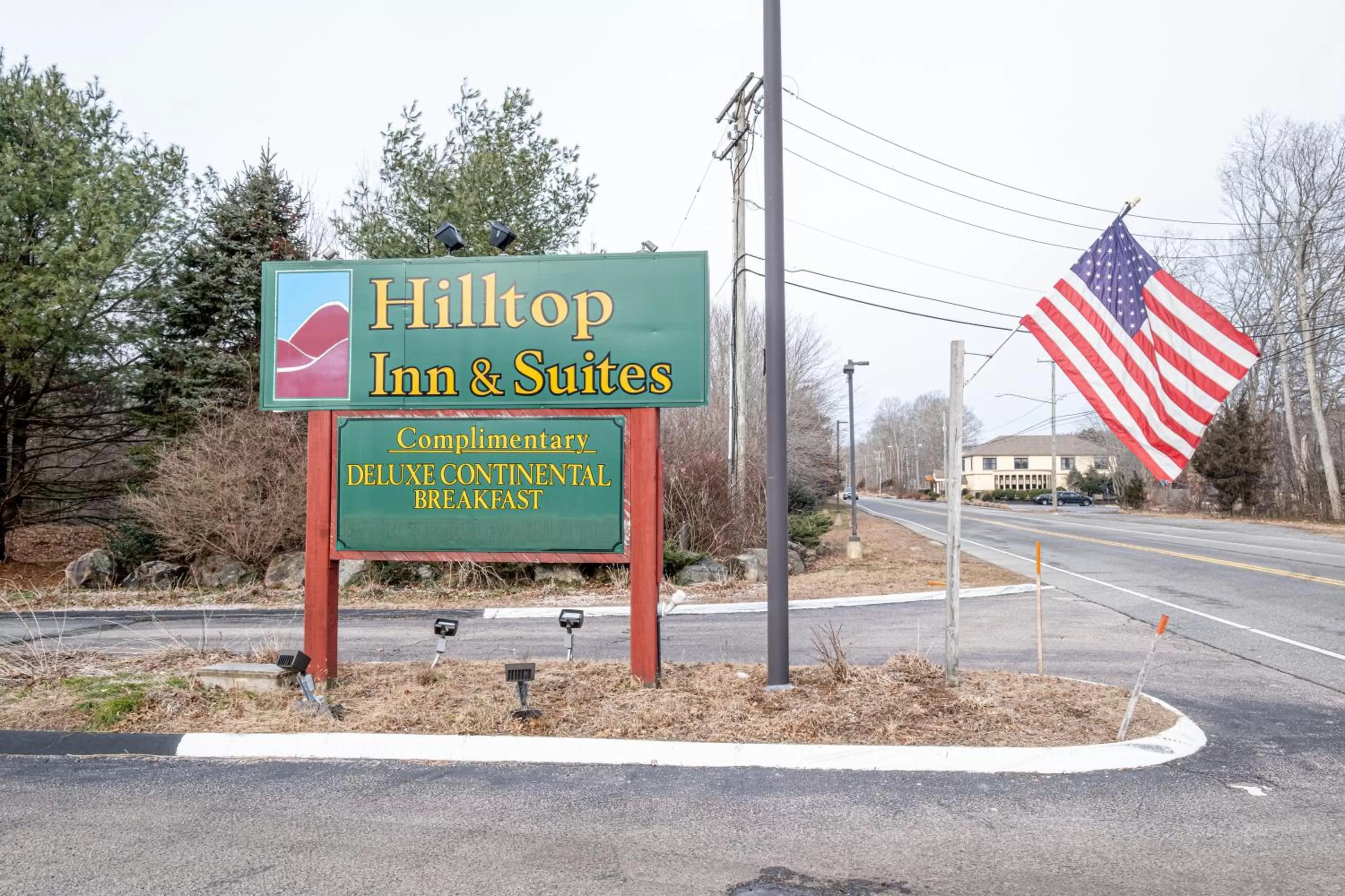 Property logo or sign in Hilltop Inn & Suites, near Foxwoods Casino