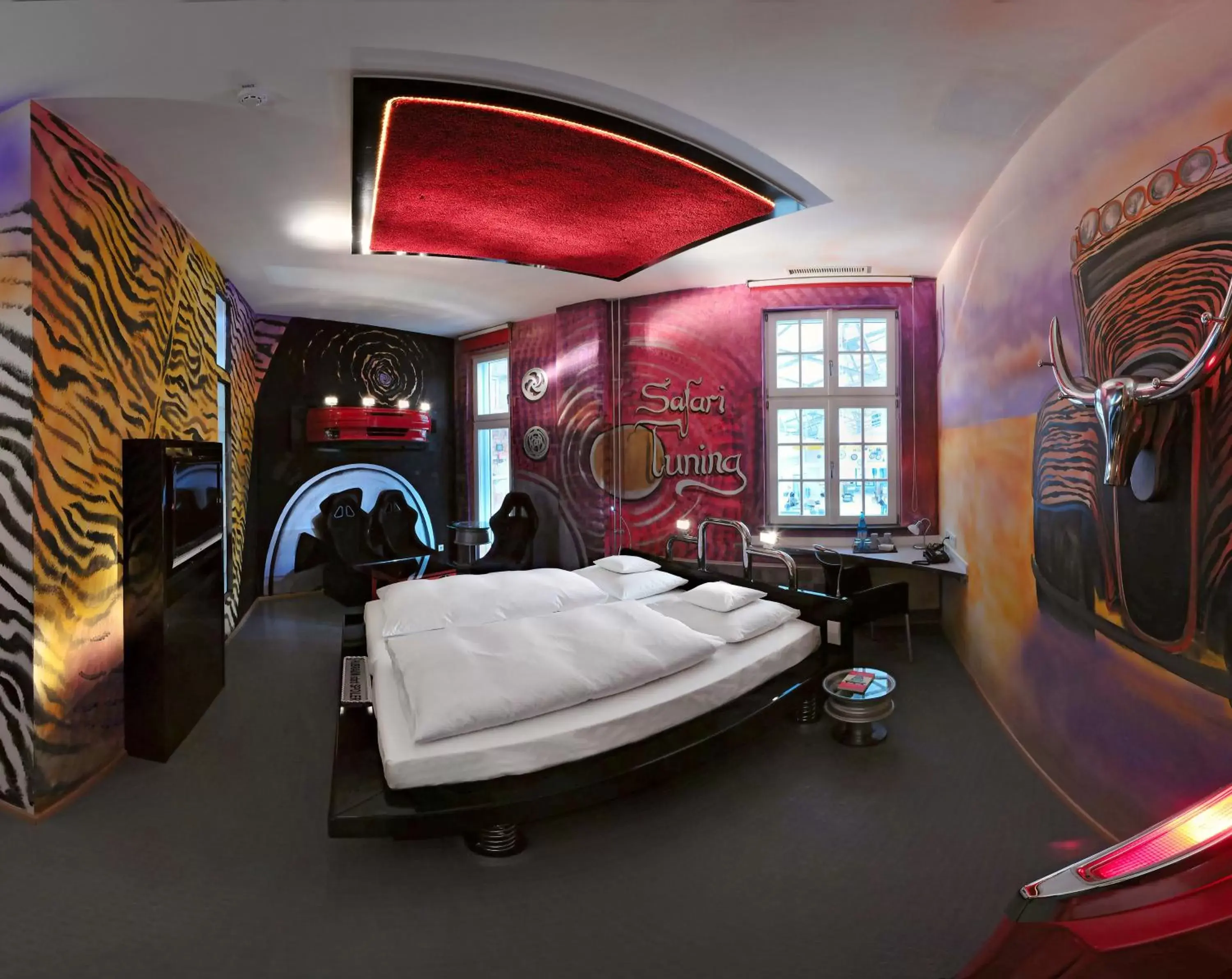 Themed Double Room Fahrkultur (Driving Culture) in V8 HOTEL Classic Motorworld Region Stuttgart Themed Double Room Fahrkultur (Driving Culture) in V8 HOTEL Classic Motorworld Region Stuttgart
