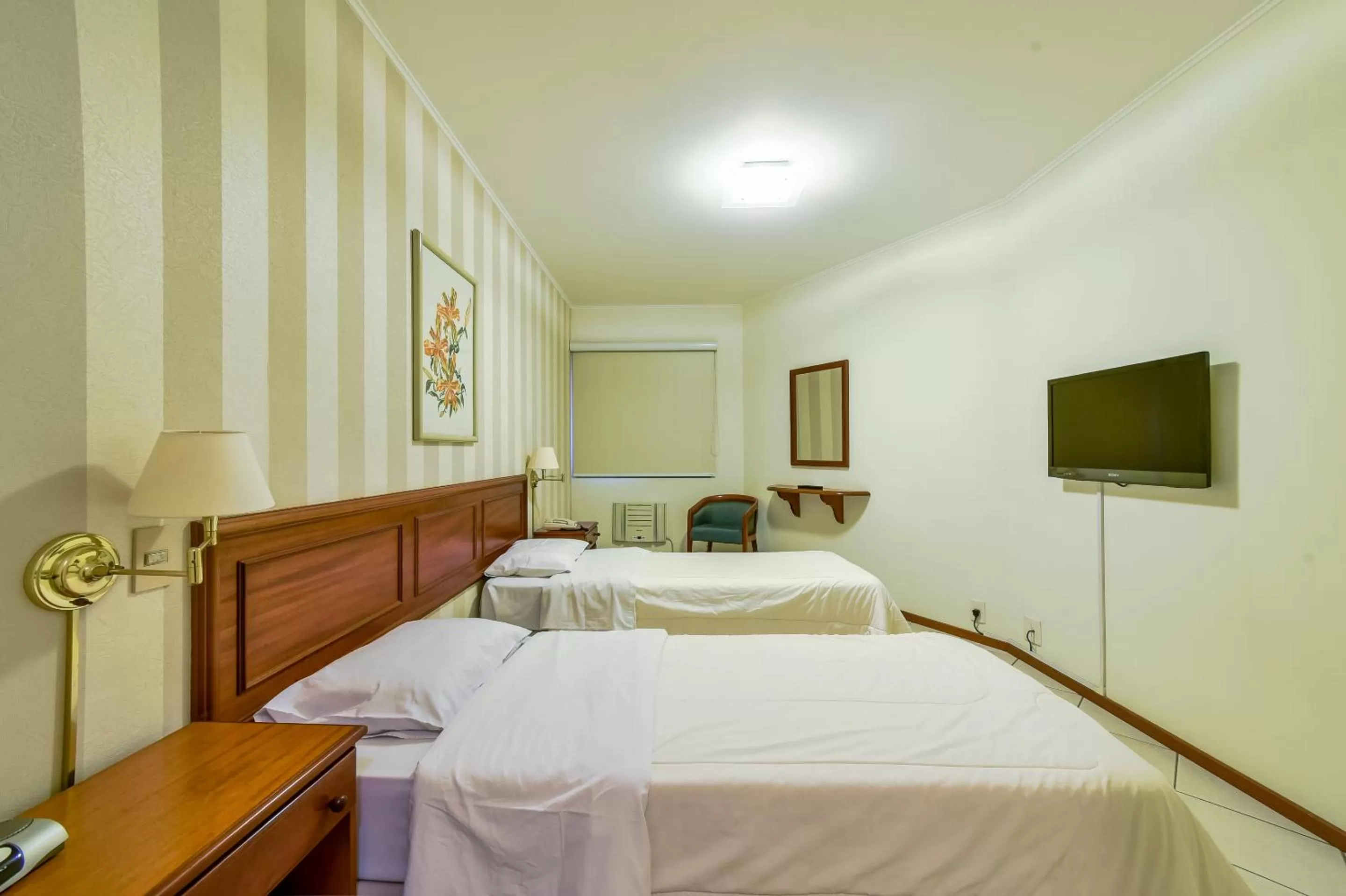 Bedroom, Bed in Park Tower Campinas Residence by Nacional Inn