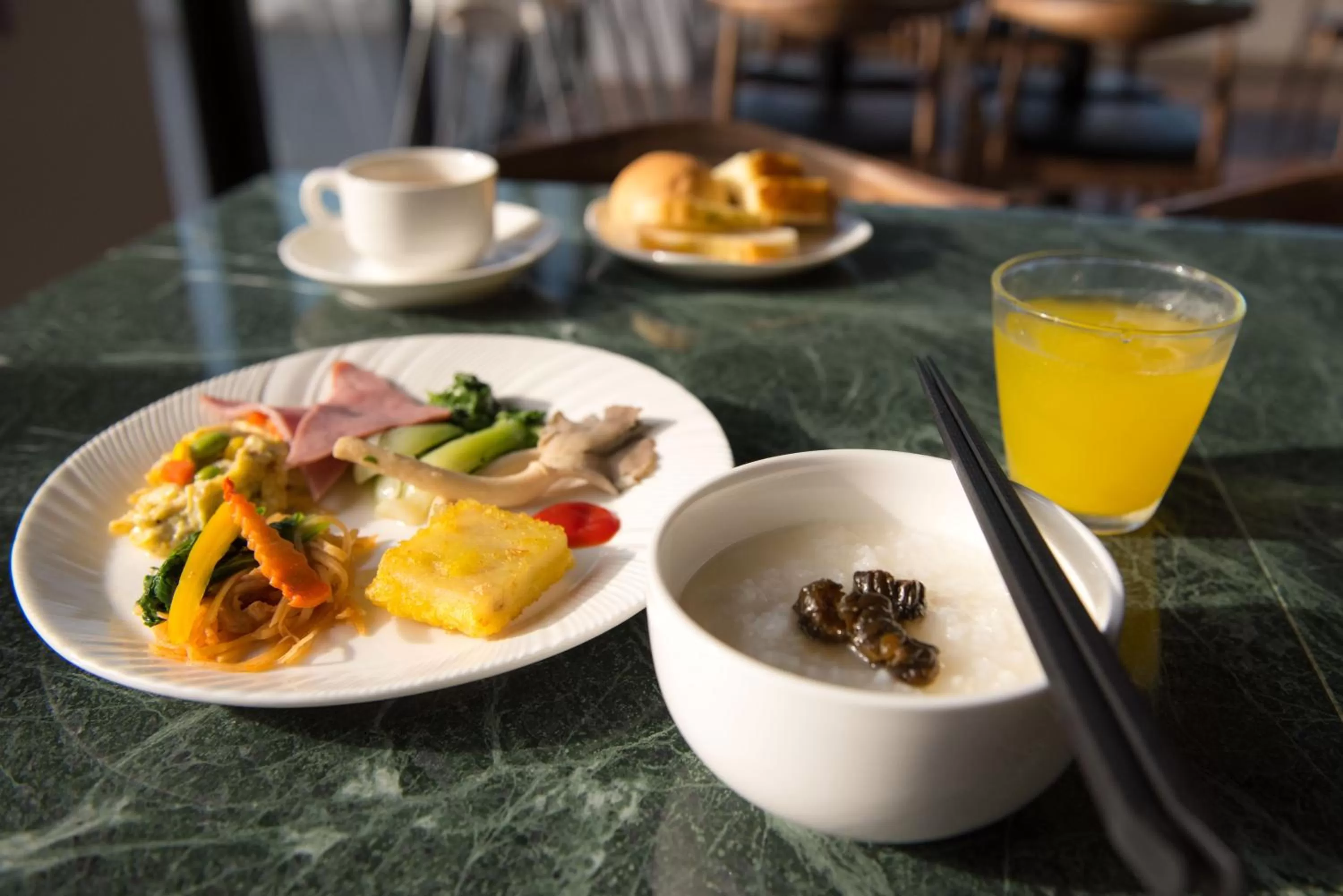 Buffet breakfast in Legend Hotel Kaohsiung Pier2