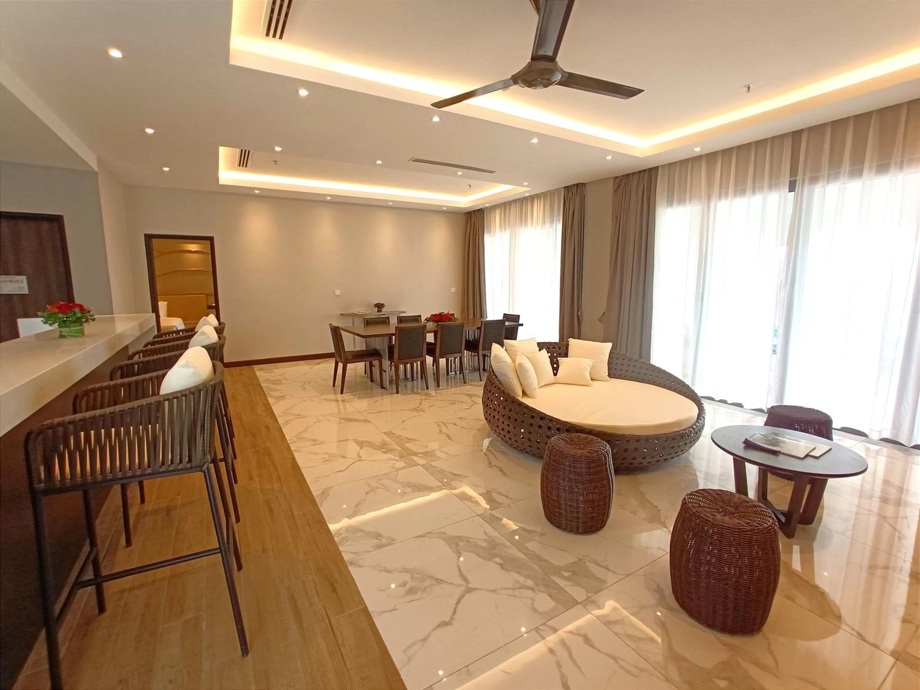 Living room in Pacific Regency Beach Resort, Port Dickson