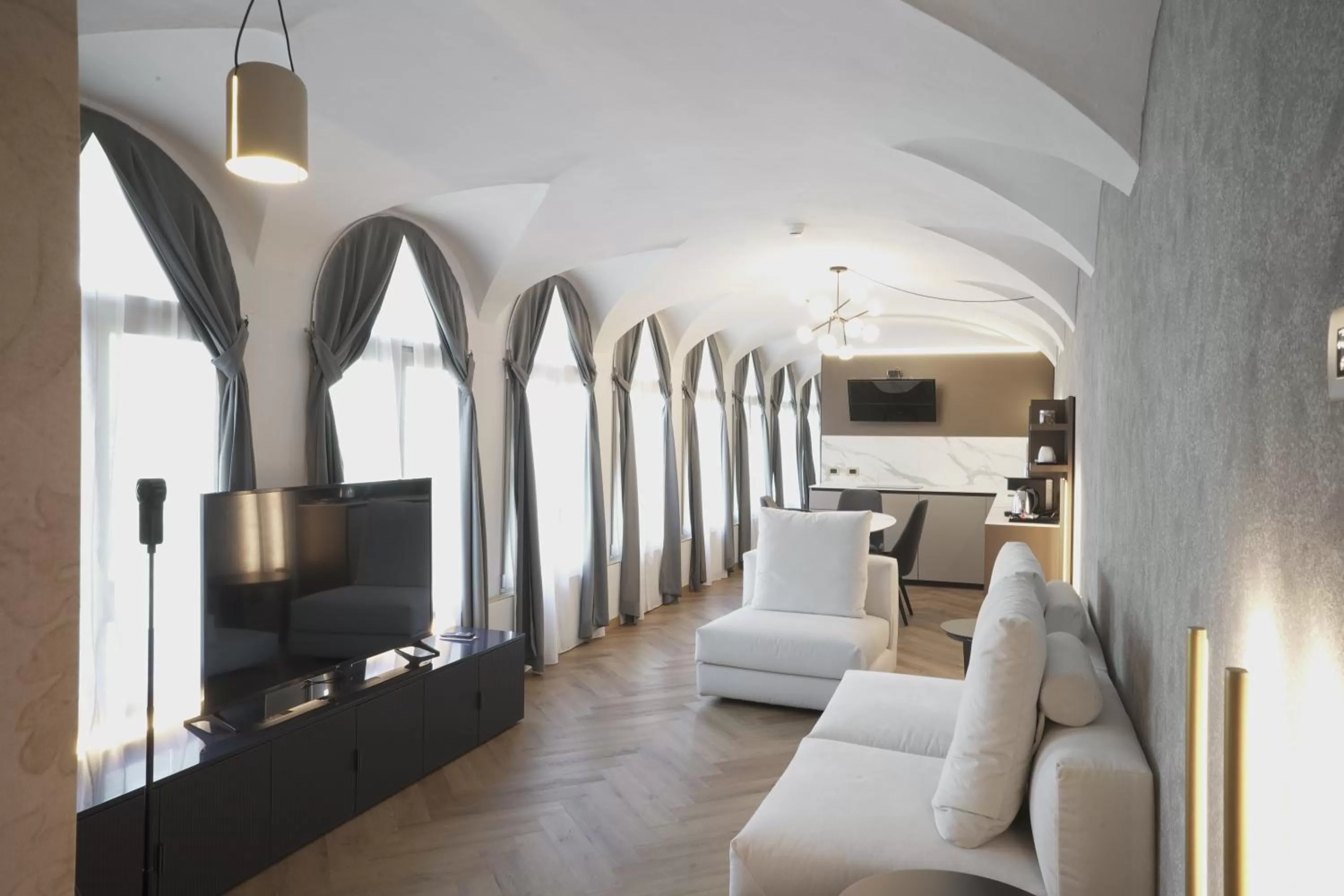 Seating area in Palazzo Santo Spirito