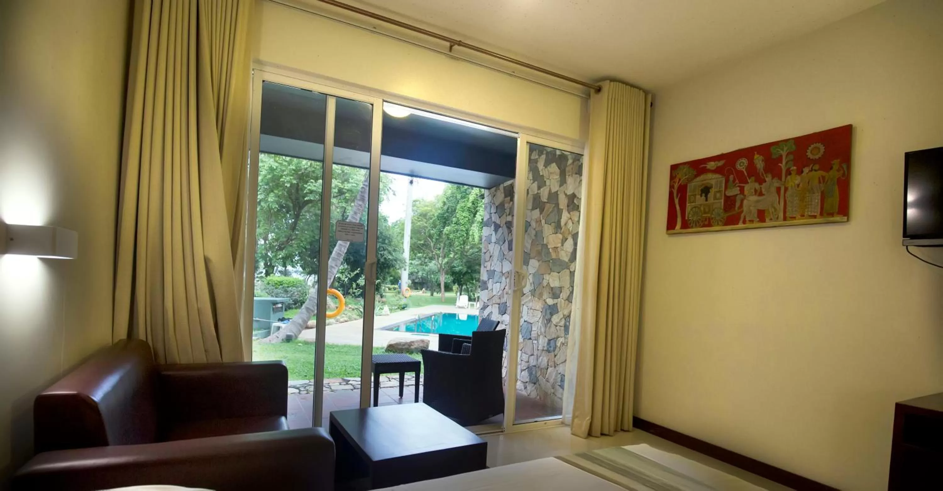 Pool view in Miridiya Lake Resort