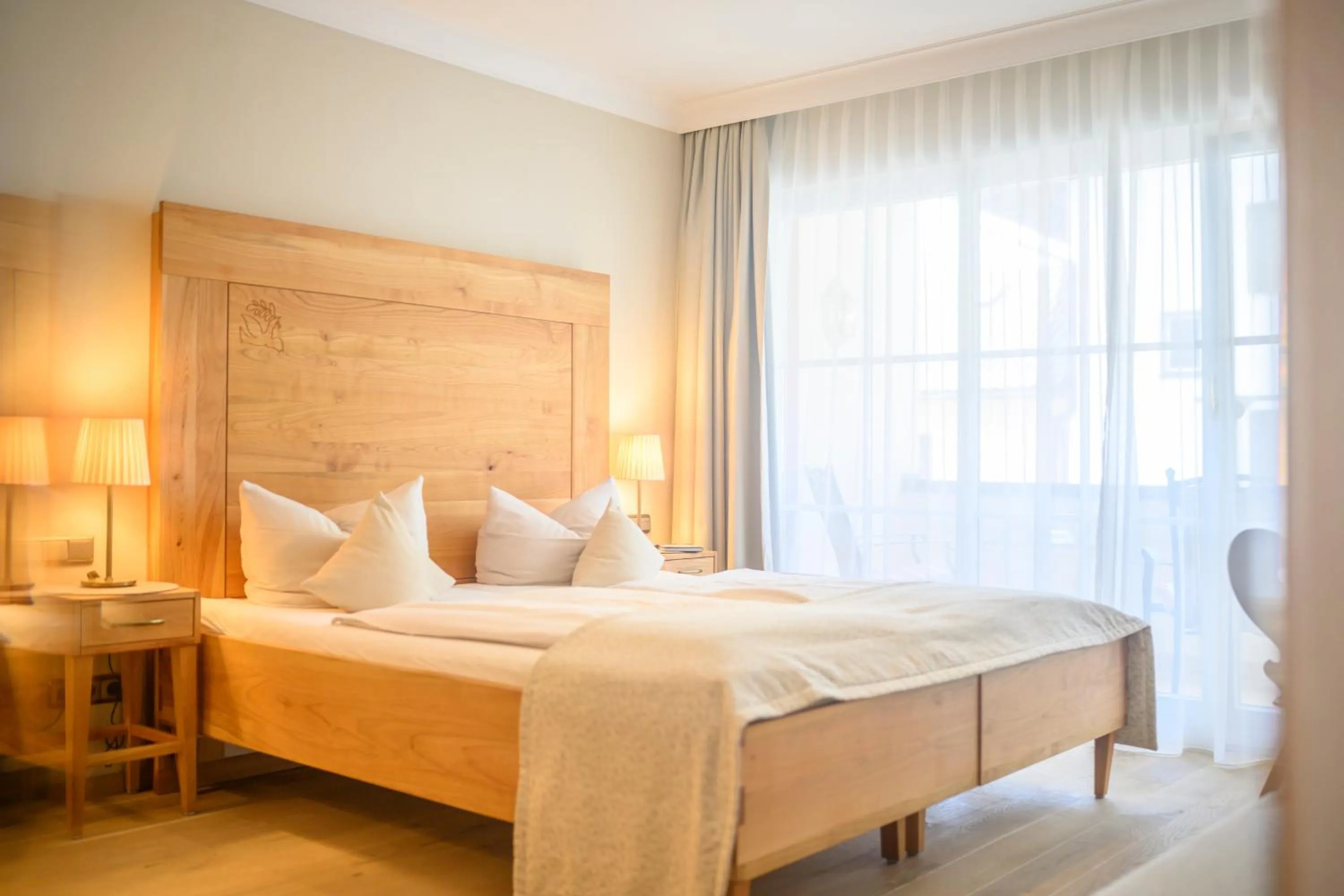 Photo of the whole room, Bed in Biohotel Garmischer Hof