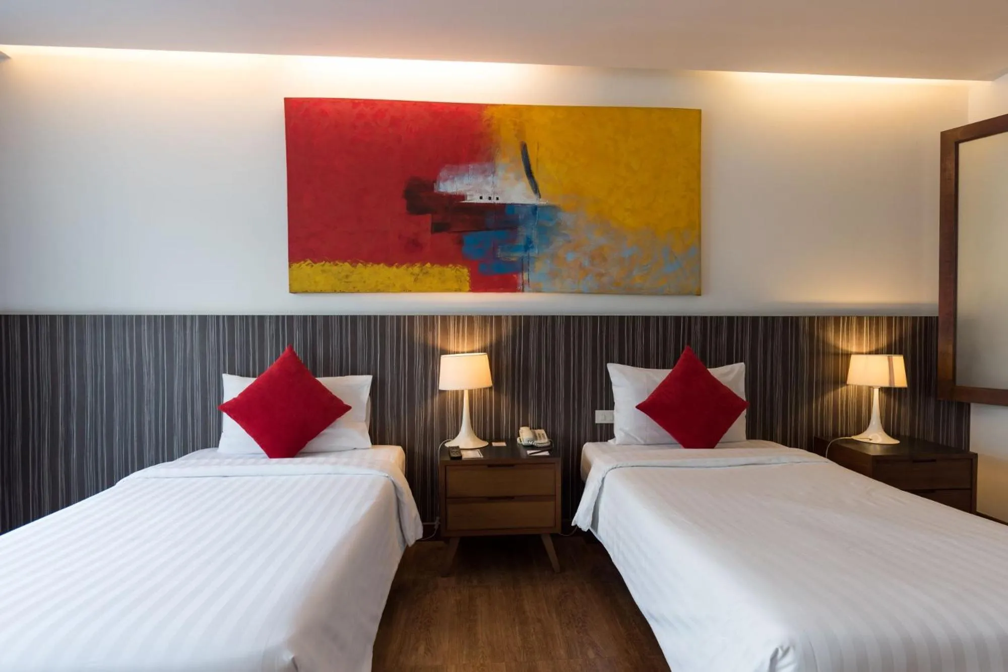 Bed in Hotel J Pattaya