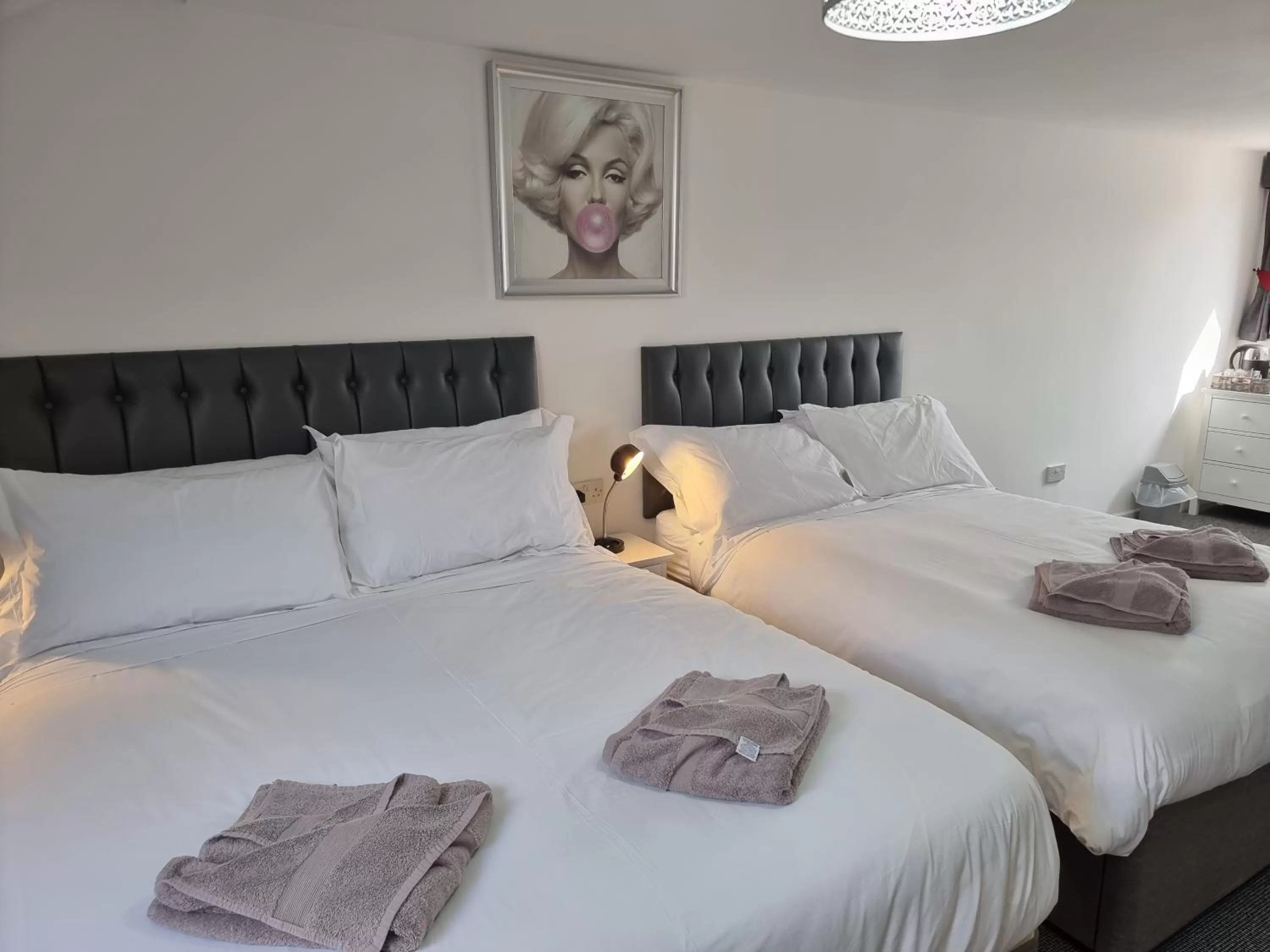 Bed in Langley House Hotel