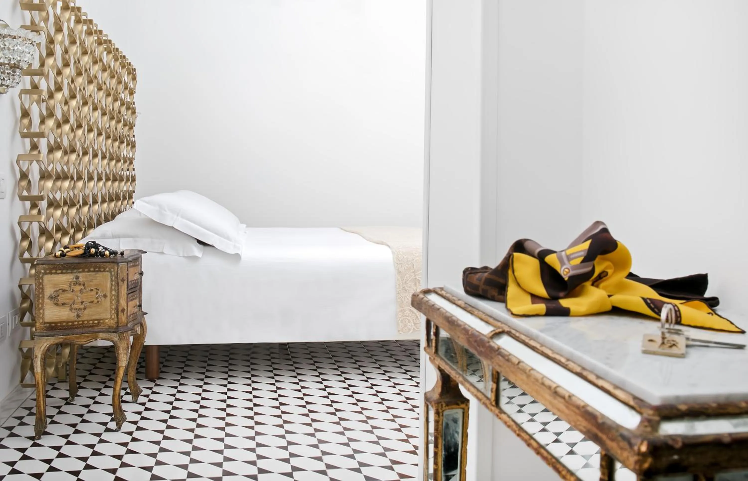 Bed in Villa Oriana Relais