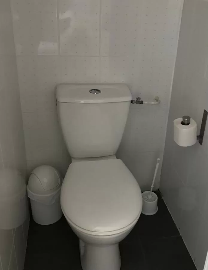 Toilet in Hôtel Restaurant L'Atelier des Cousins