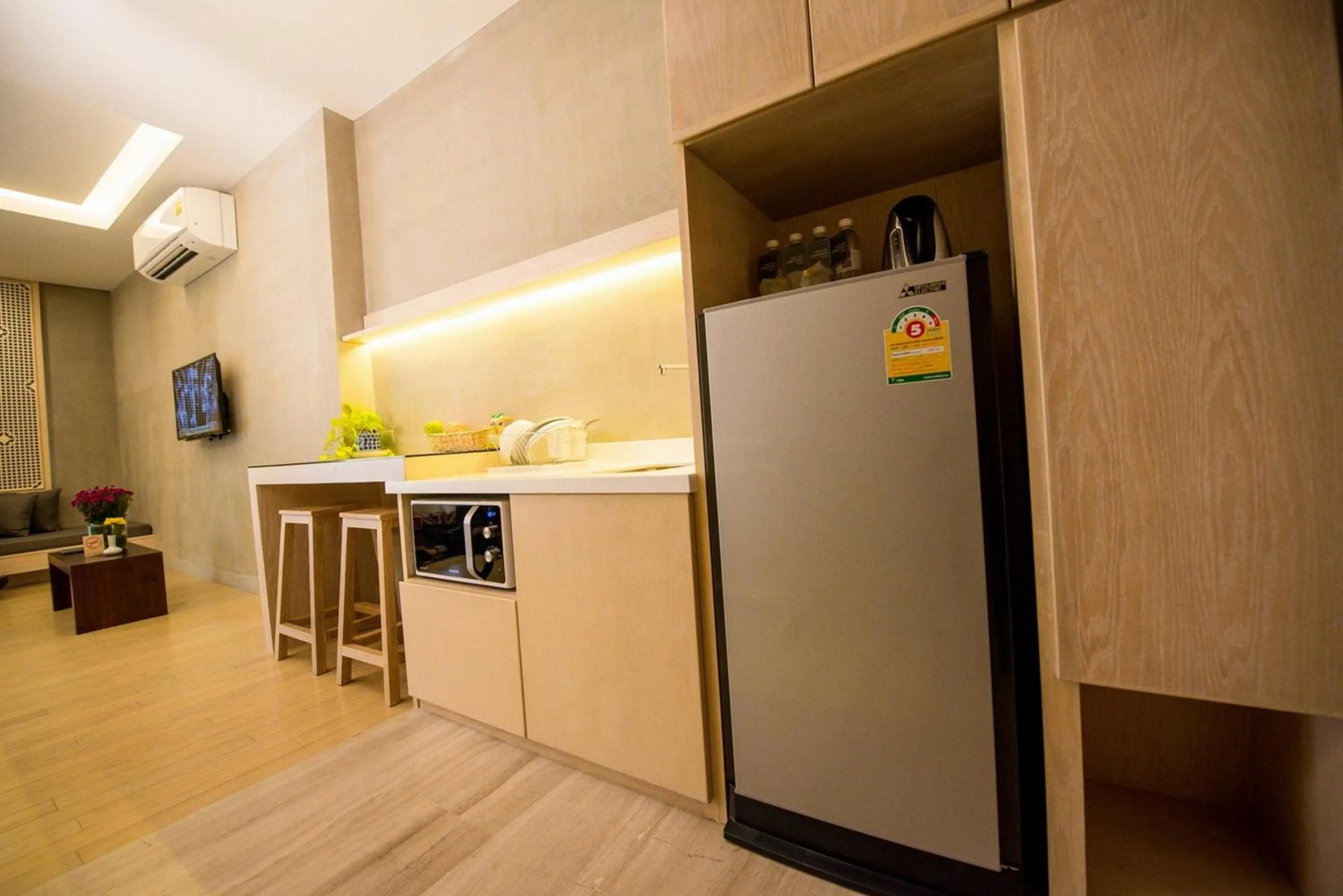 Kitchen or kitchenette in Chu Hotel