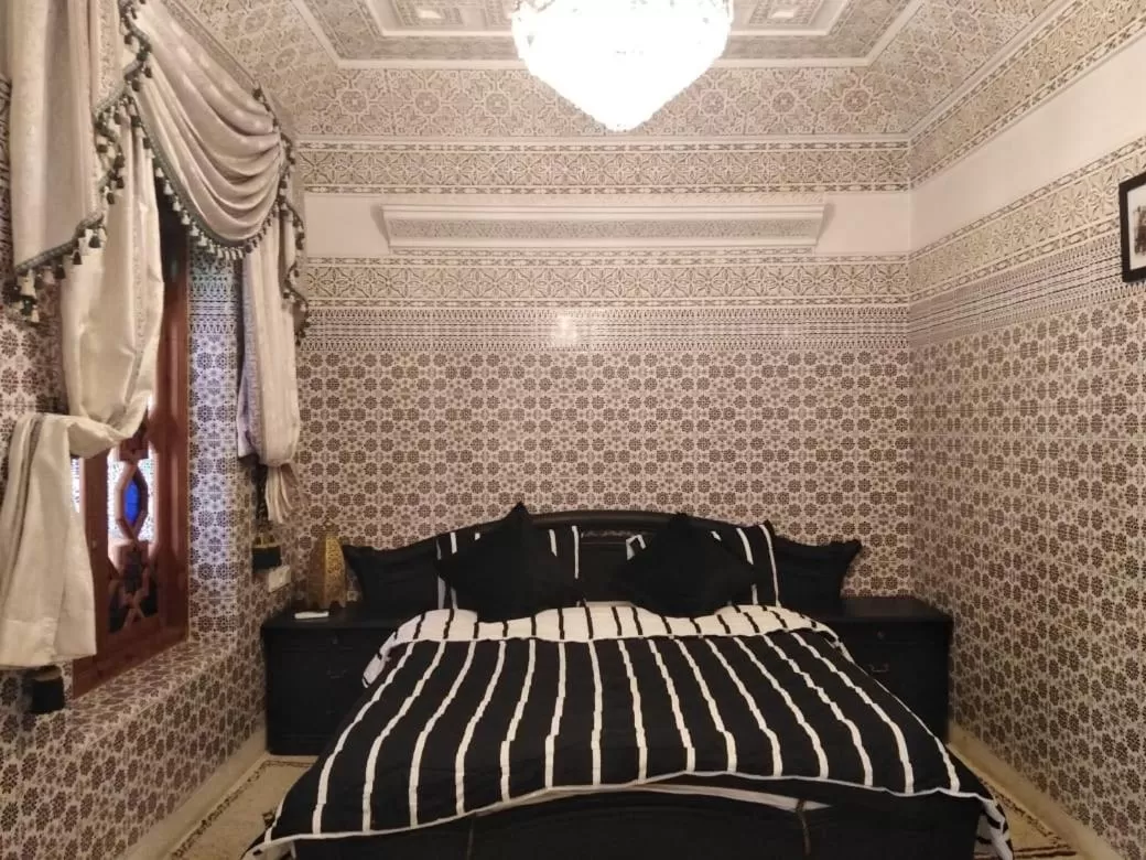 Bed in Riad Oum Ellkhir