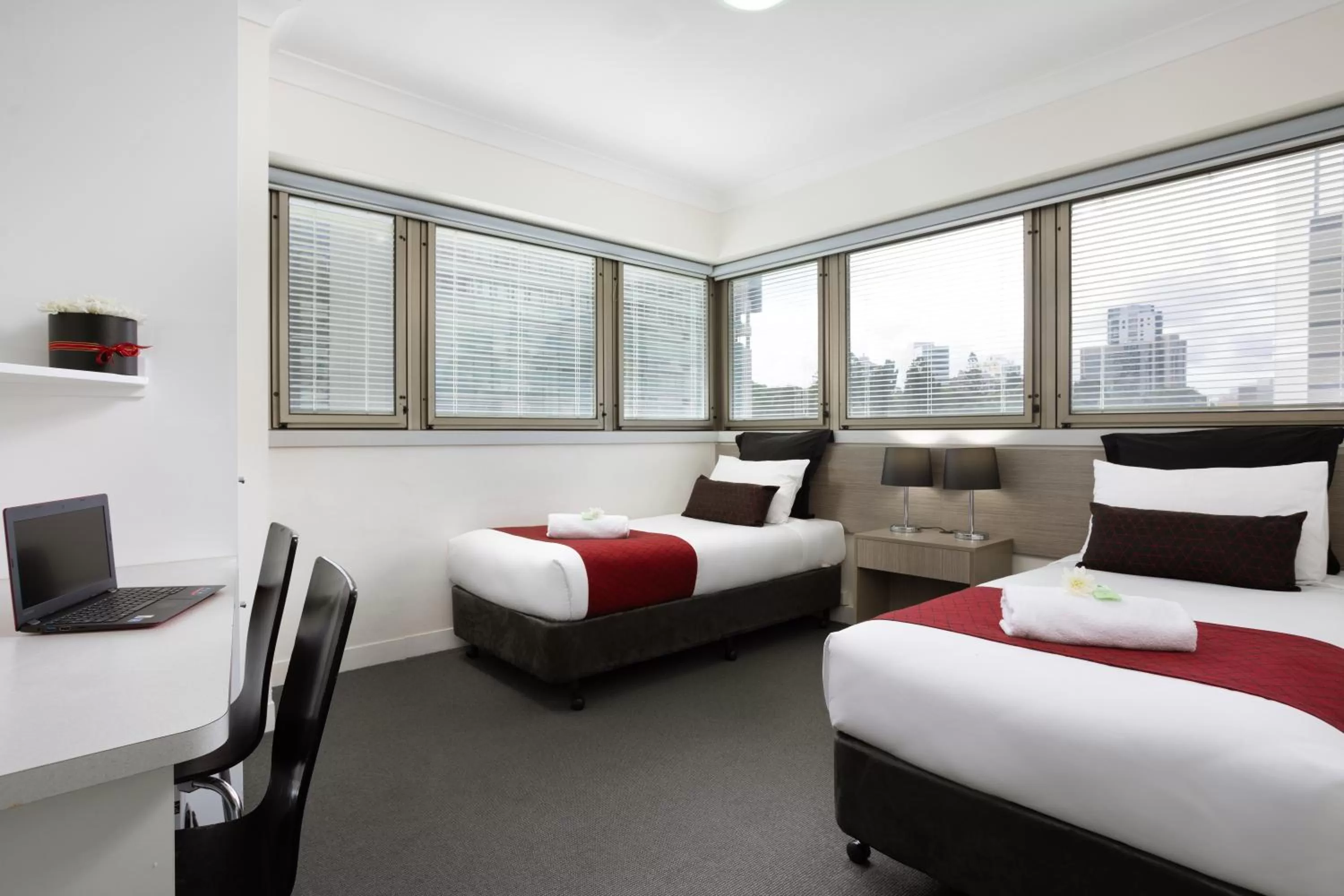 Photo of the whole room, Bed in George Hotel Brisbane, Independent Collection by EVT