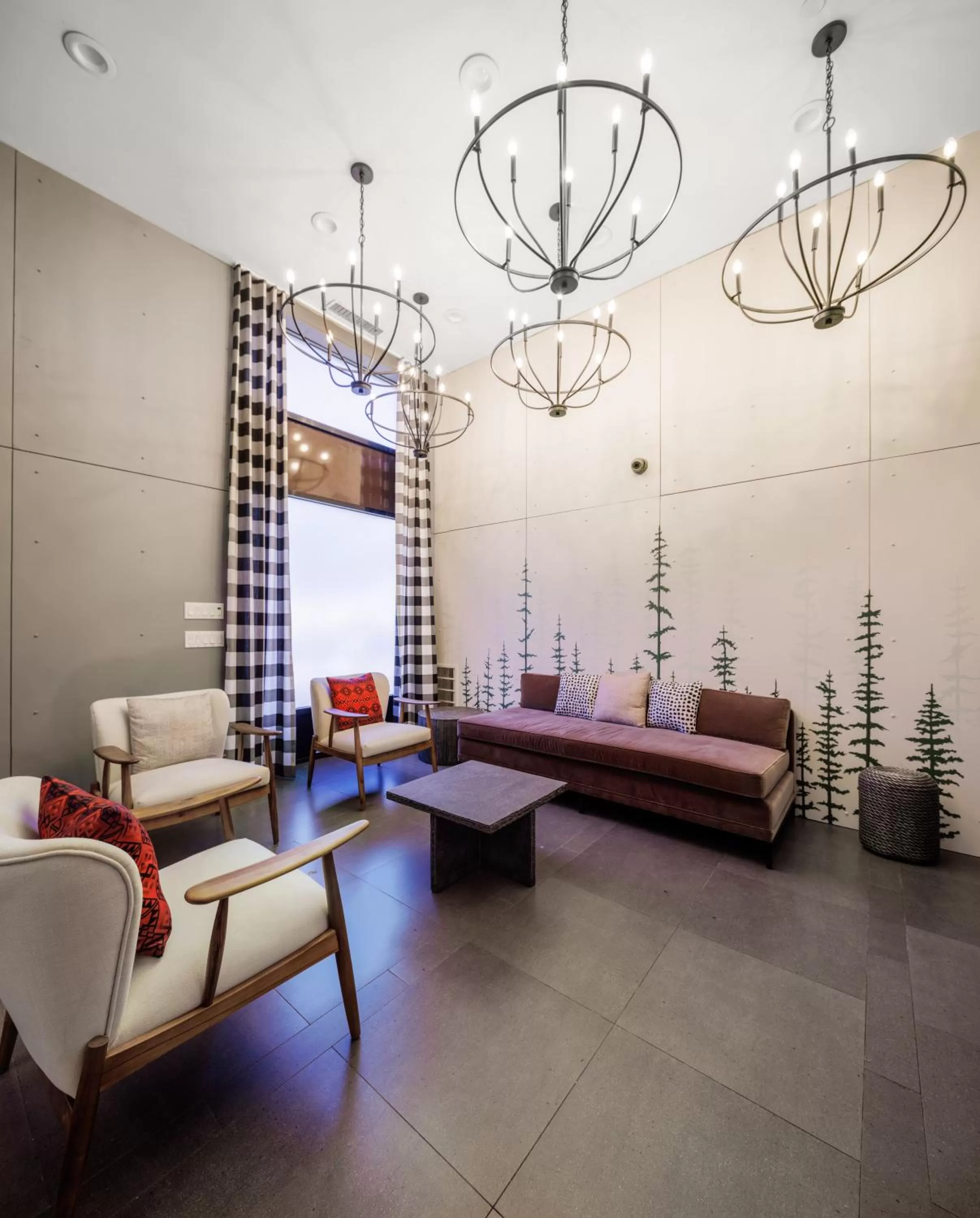 Lobby or reception, Bed in The Lodge Red Hook