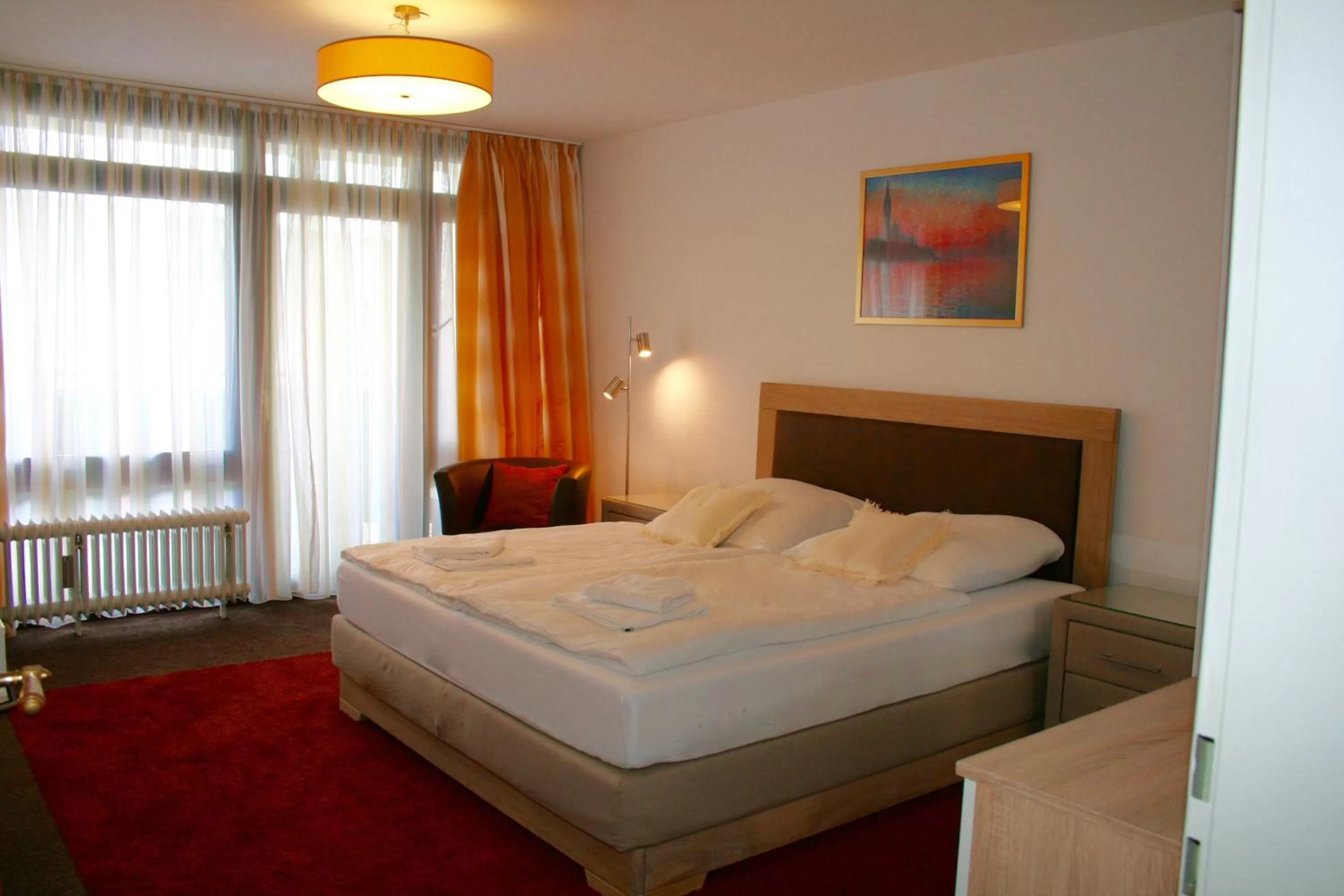 Bed in Gästehaus beim Prinz