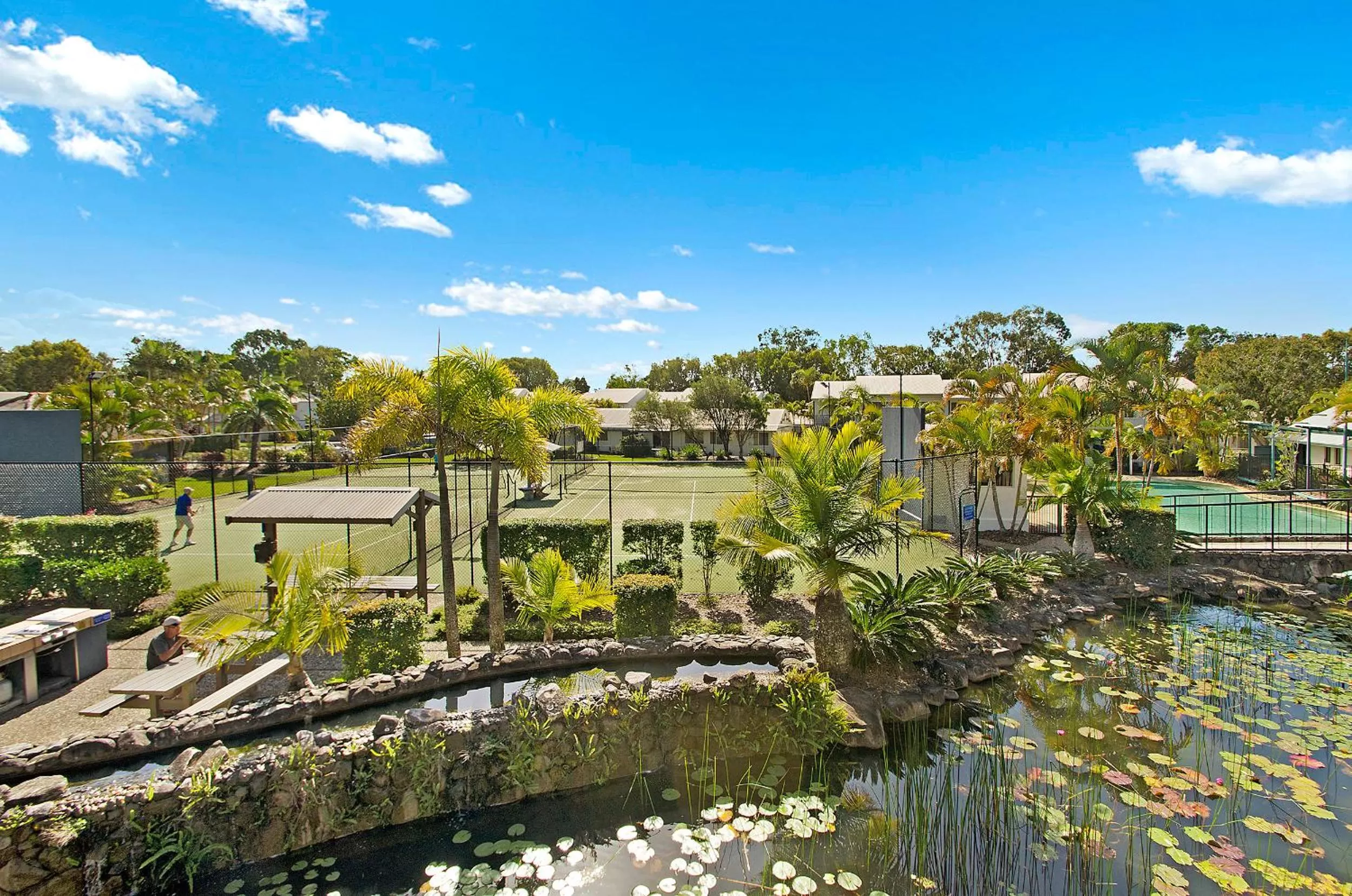 Tennis court in Ivory Palms Resort Noosa