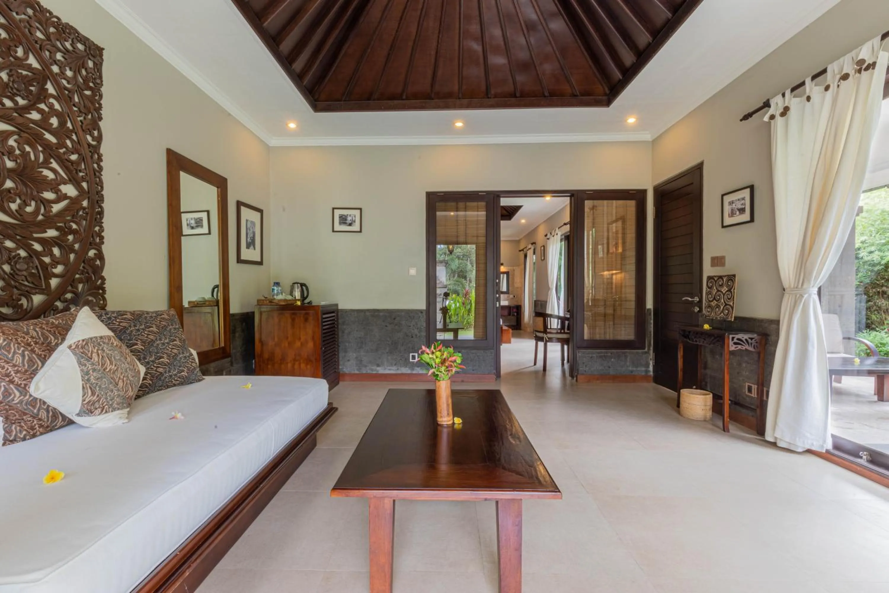 Living room, Bed in Suara Air Luxury Villa Ubud