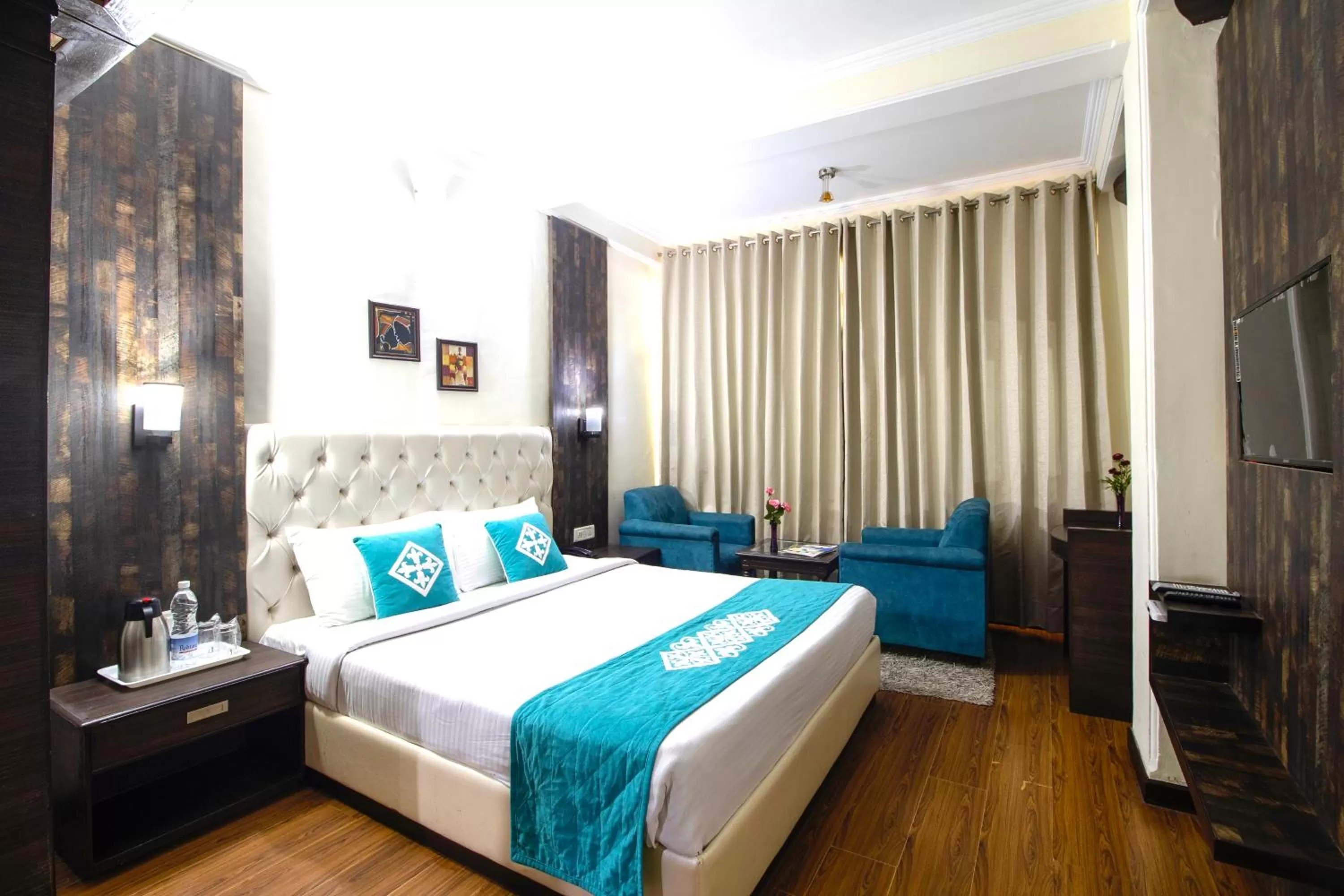 Bed in Snow Valley Resorts & Spa Manali