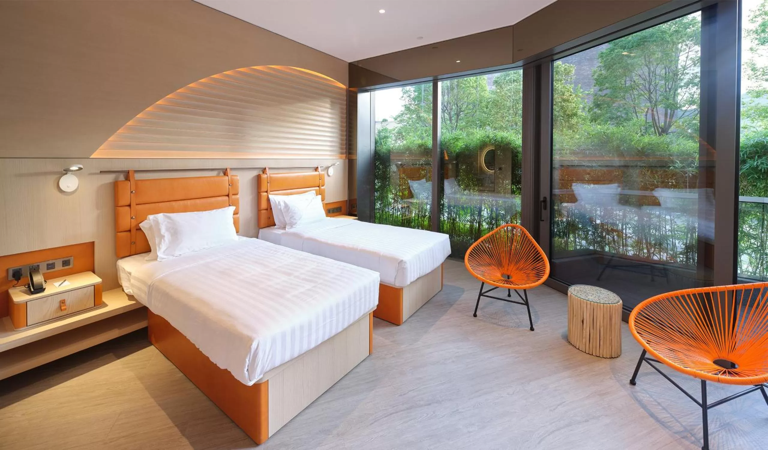 Photo of the whole room, Bed in WM Hotel Hong Kong, Vignette Collection