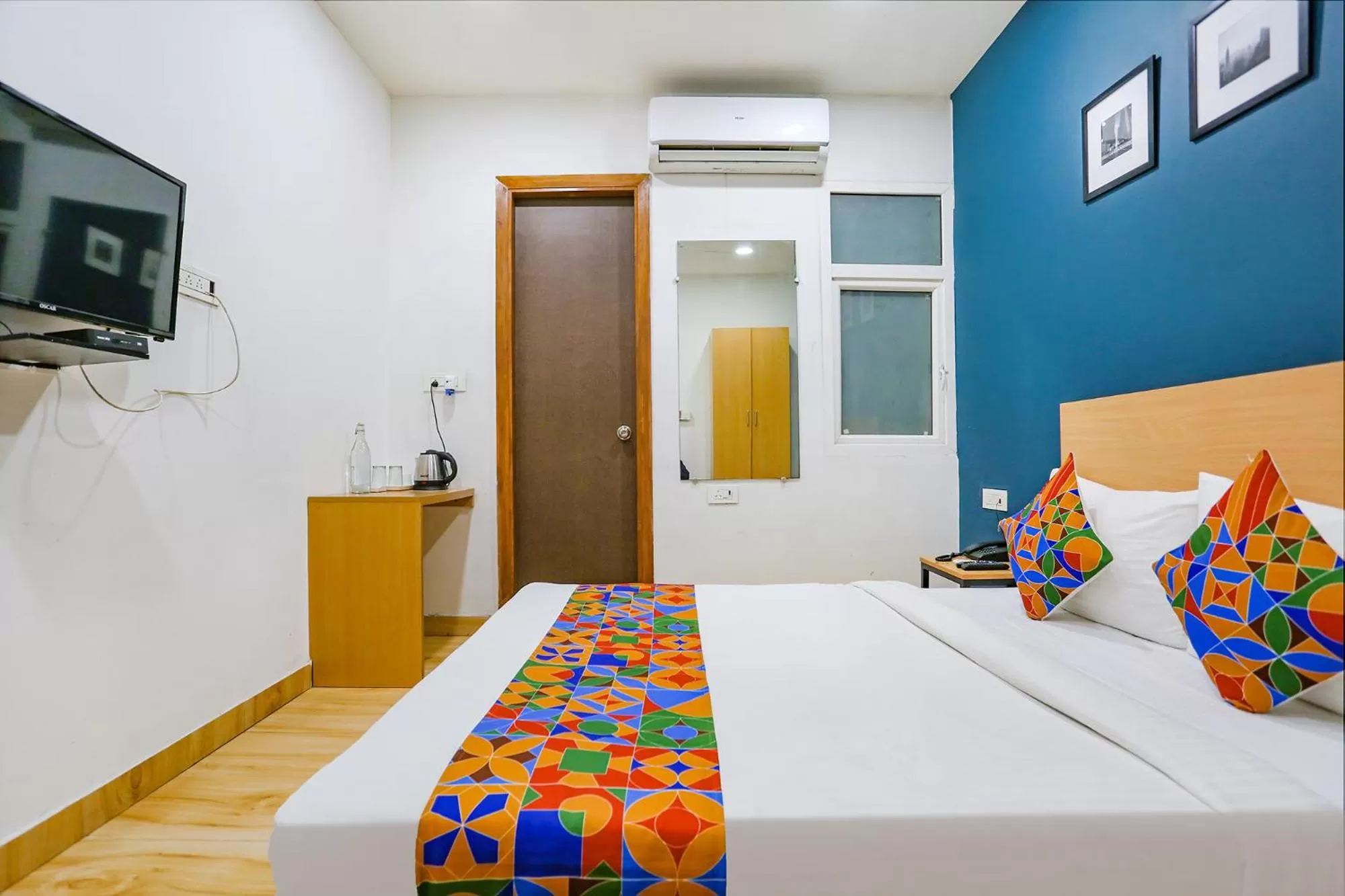 Bed in FabHotel F9 Peeragarhi