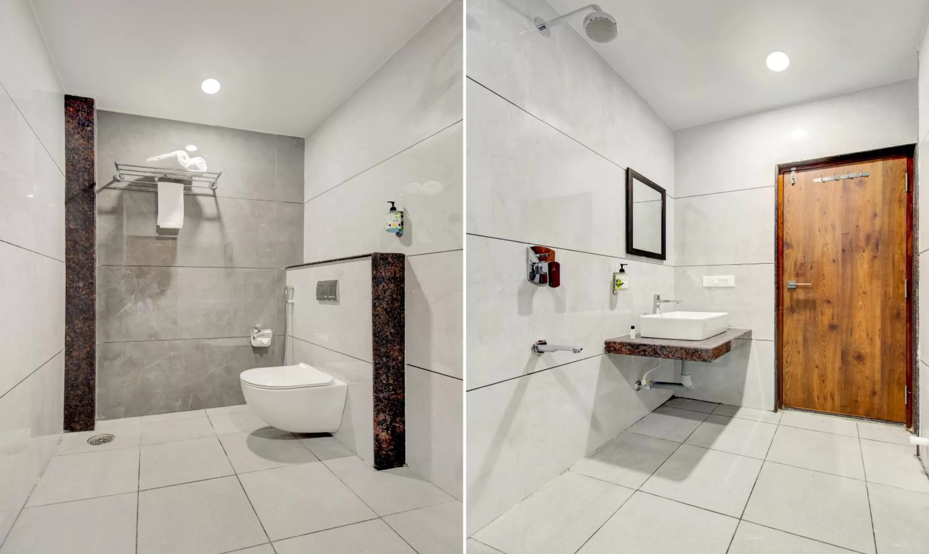 Bathroom in Treebo The Meridian, 10 Mins To Mahatma Gandhi Park