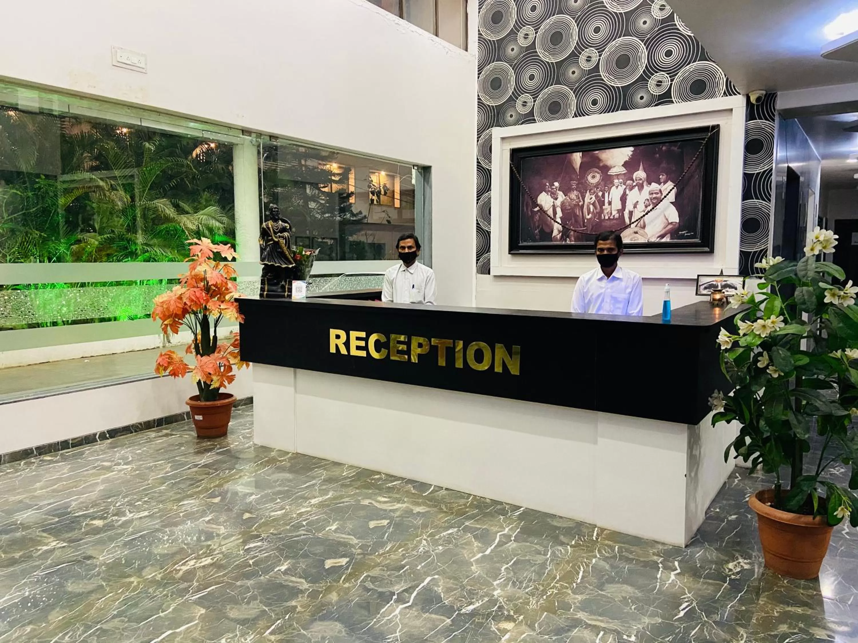Lobby or reception in Hotel Sai Bansi