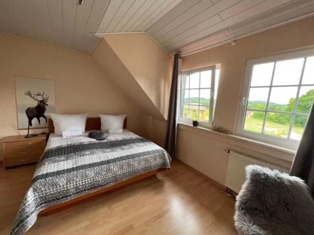 Bed in Hotel Rehkitz