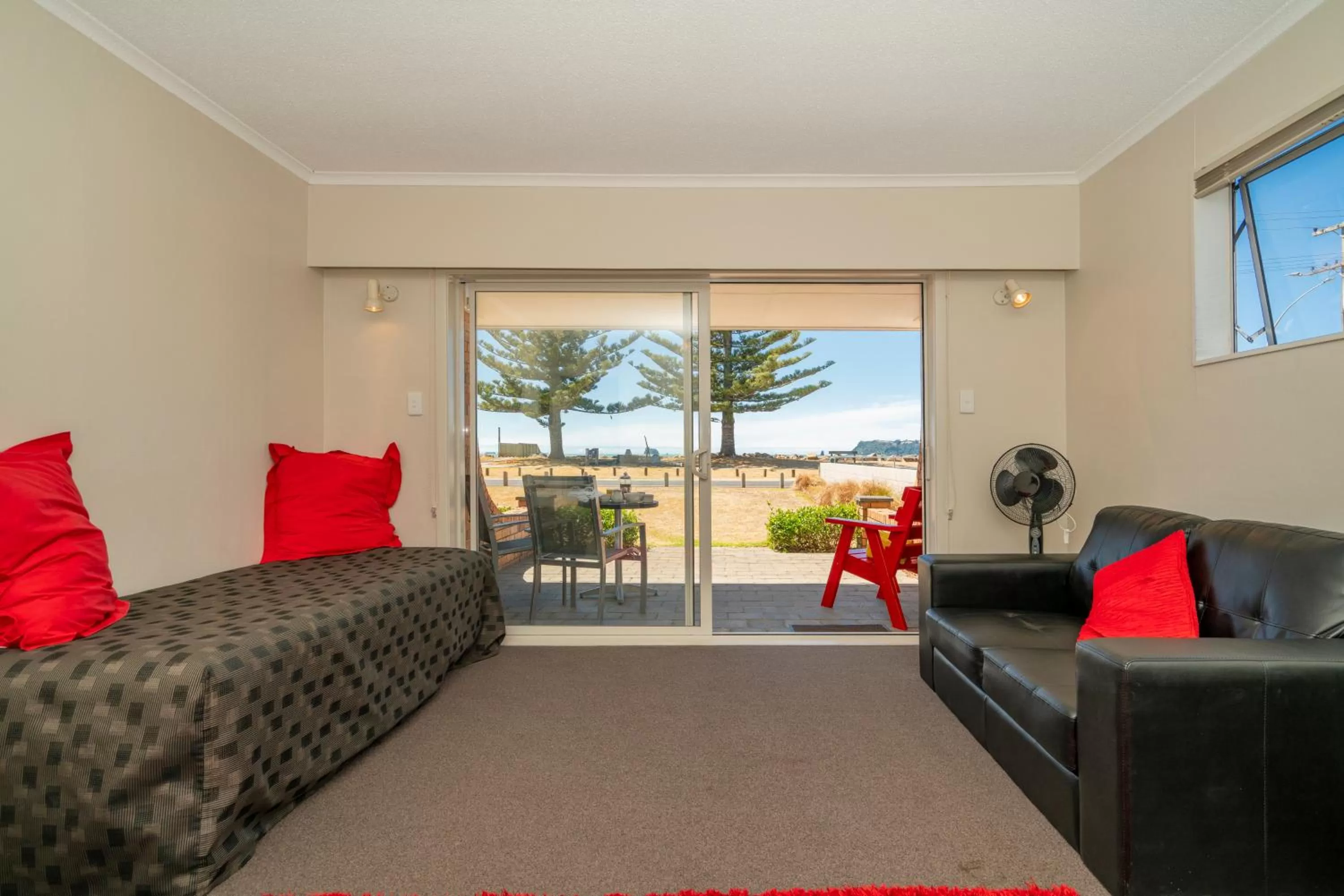 Living room in The Oceanside Motel