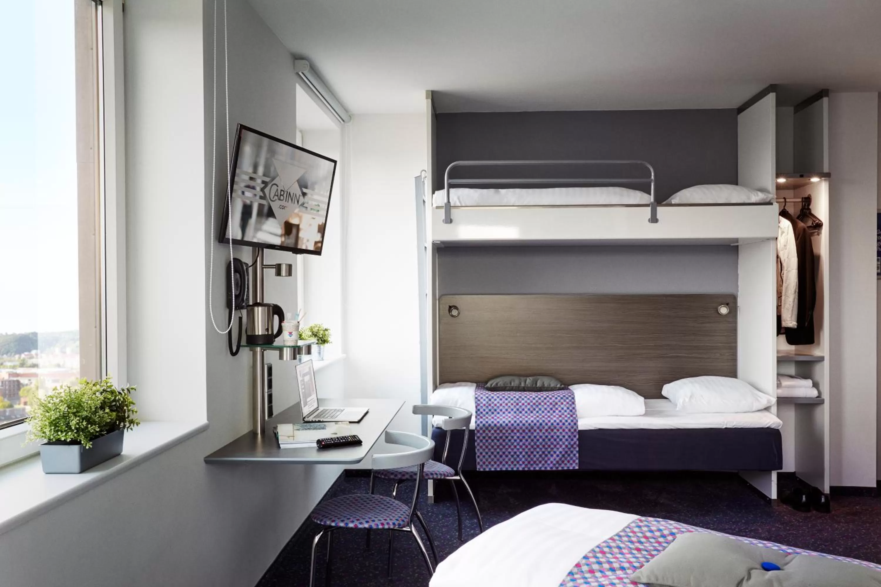 Bed in Hotel Cabinn Vejle