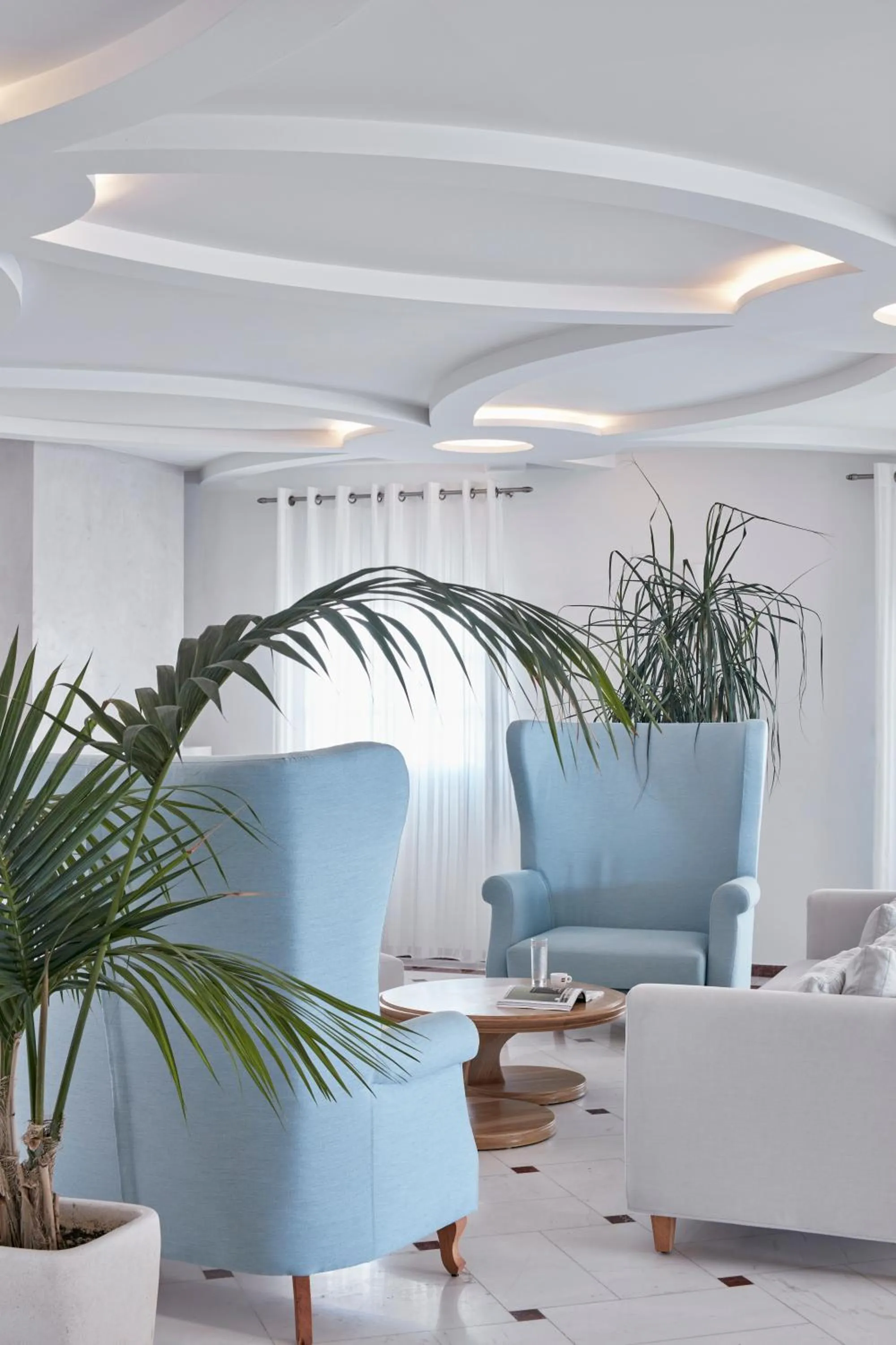 Lobby or reception in Santorini Palace