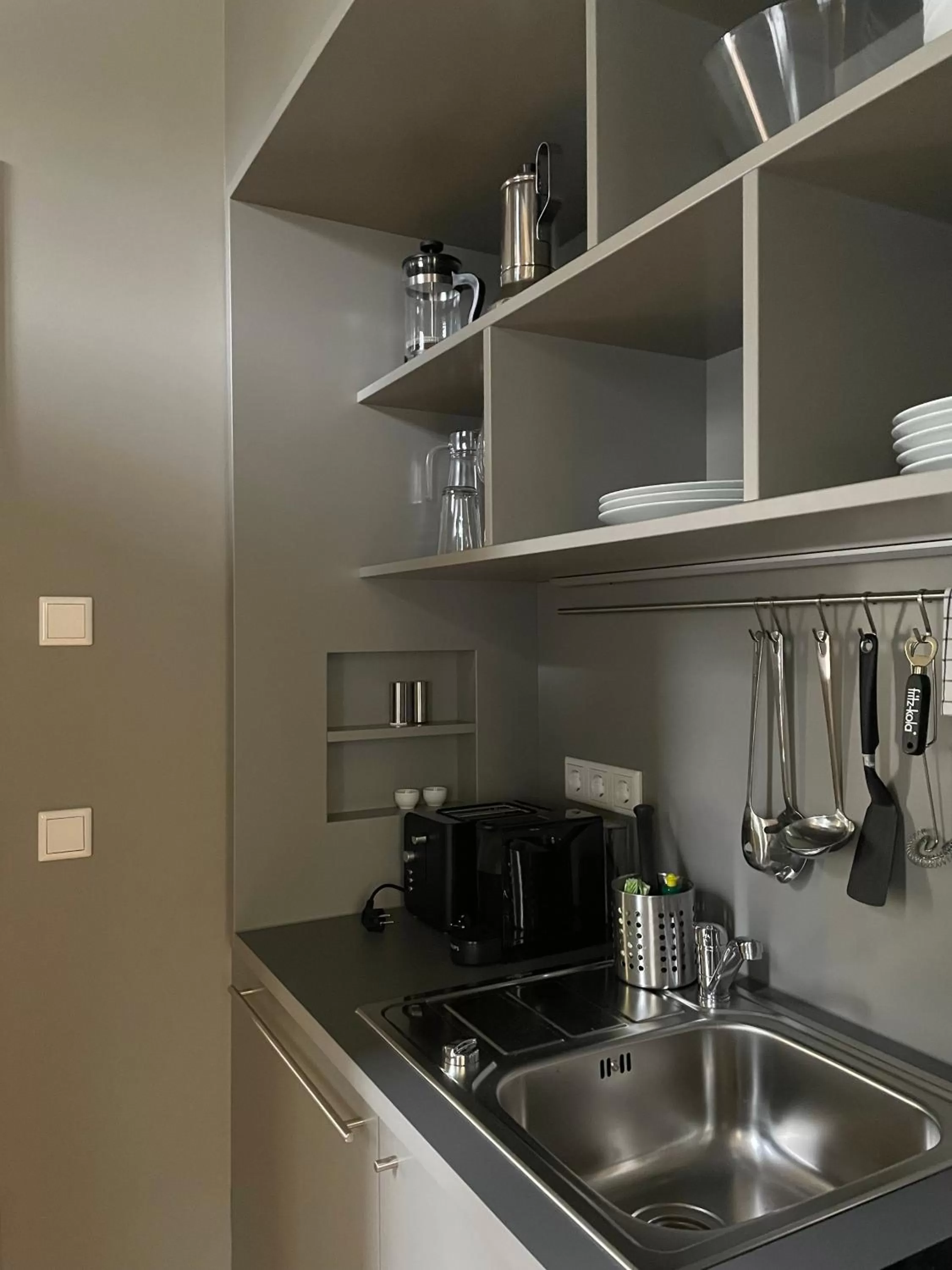 Kitchen or kitchenette in Gästehaus Phantasie