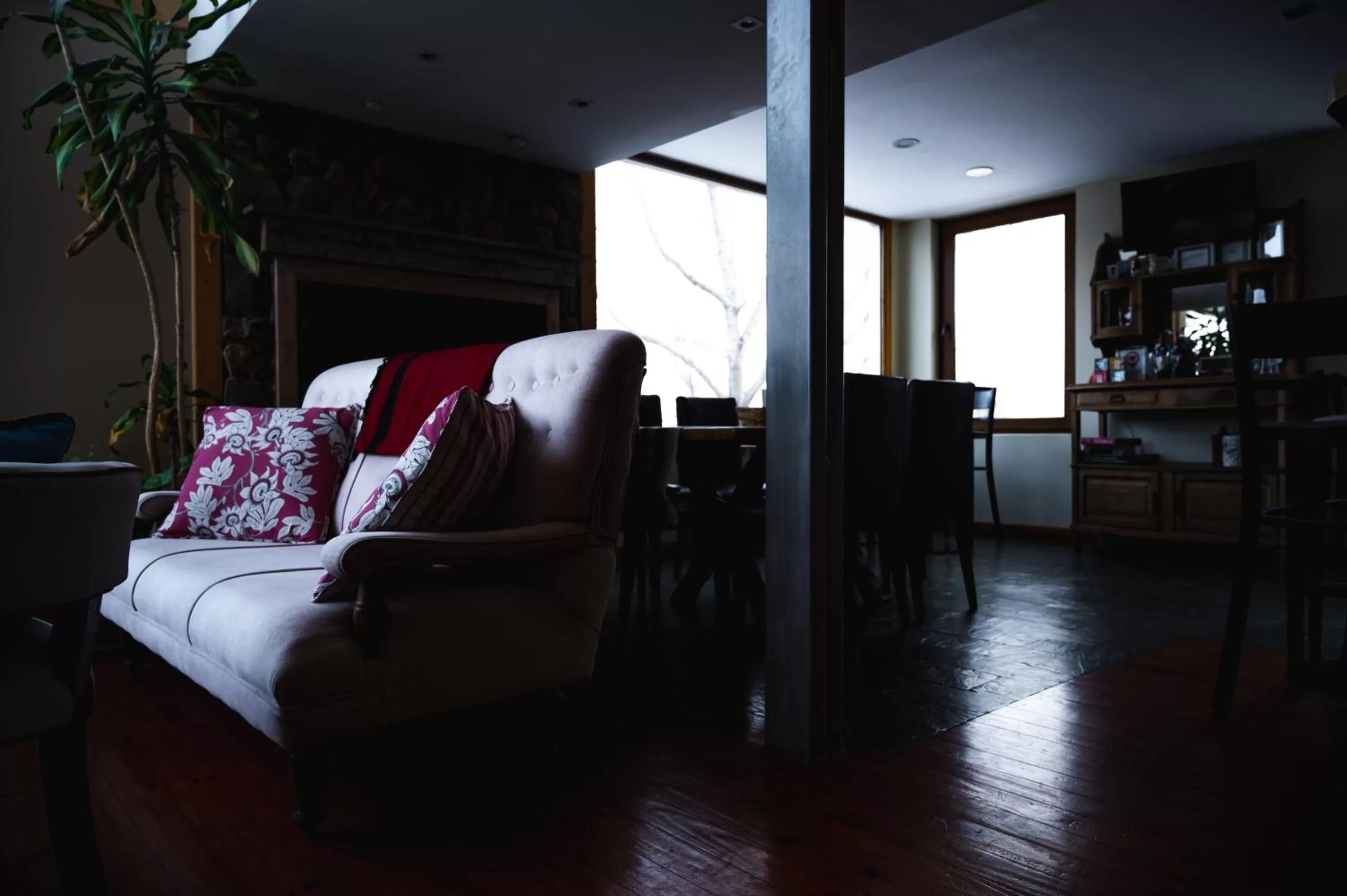 Living room, Bed in Hosteria Foike