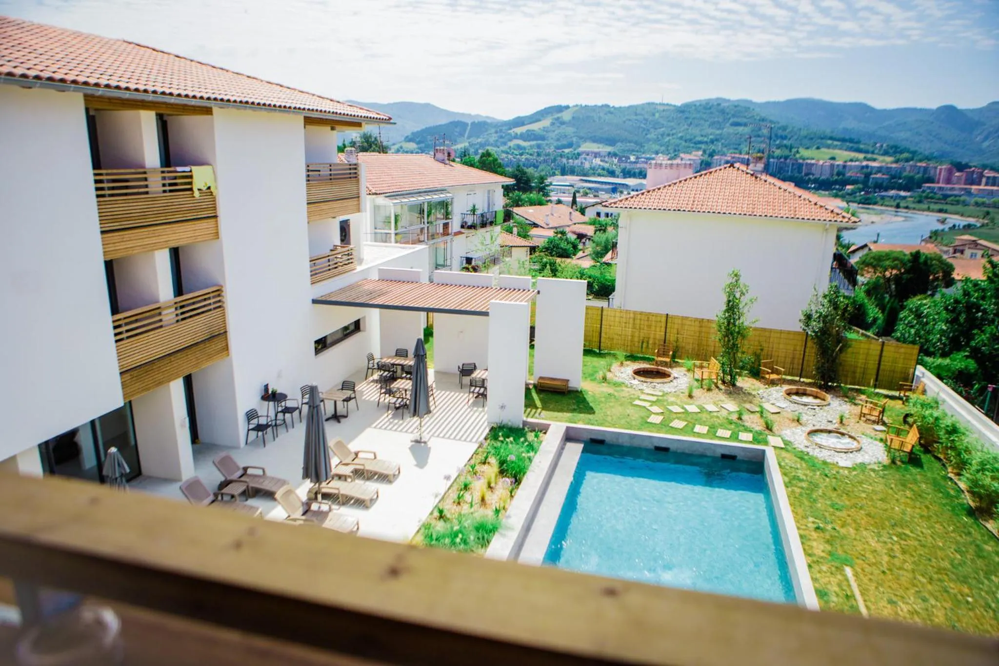 Pool view in Hotel Restaurant Santiago
