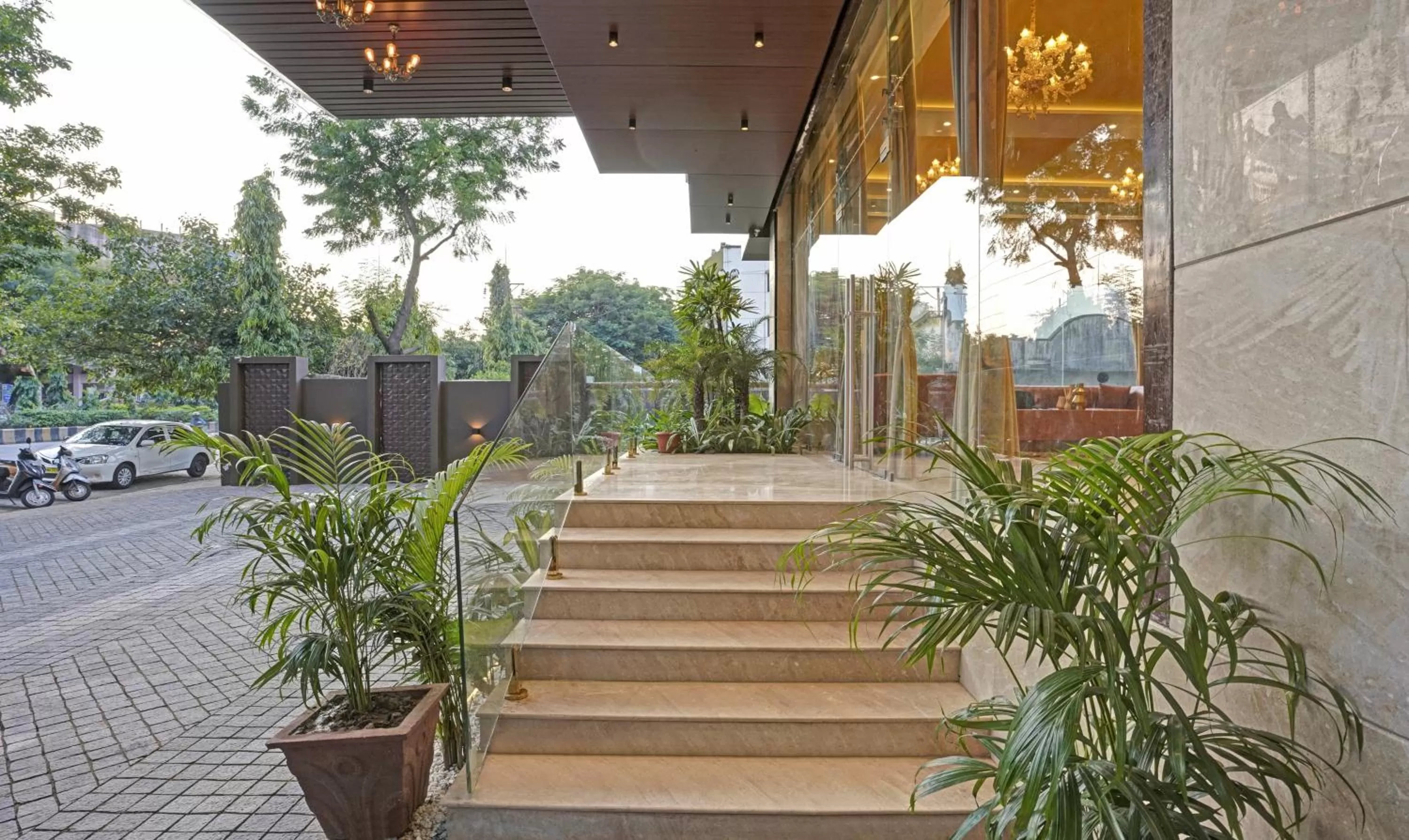 Facade/entrance in Treebo Premium Golden Bliss Trimurti Nagar Square