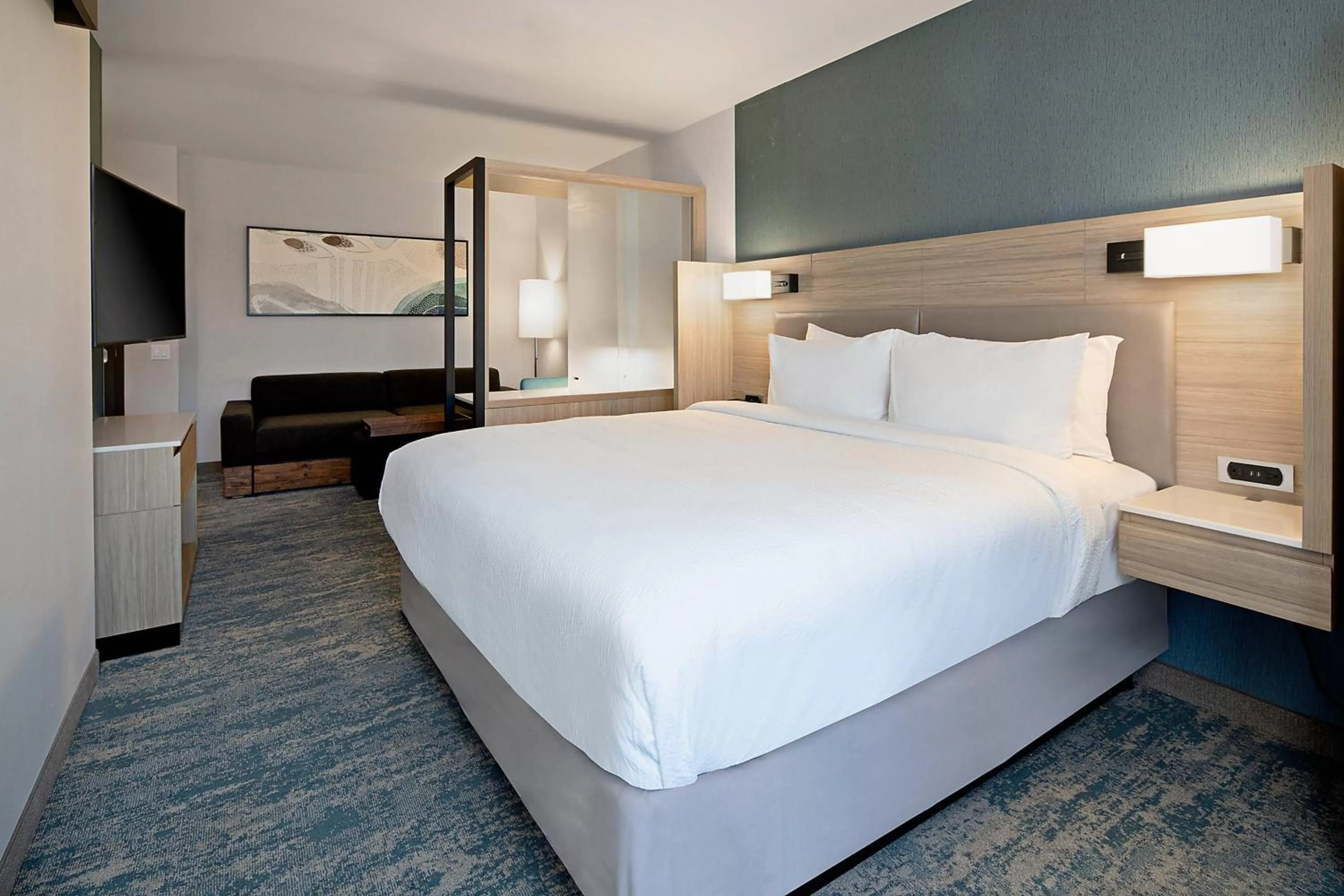 Bedroom, Bed in SpringHill Suites by Marriott Valencia