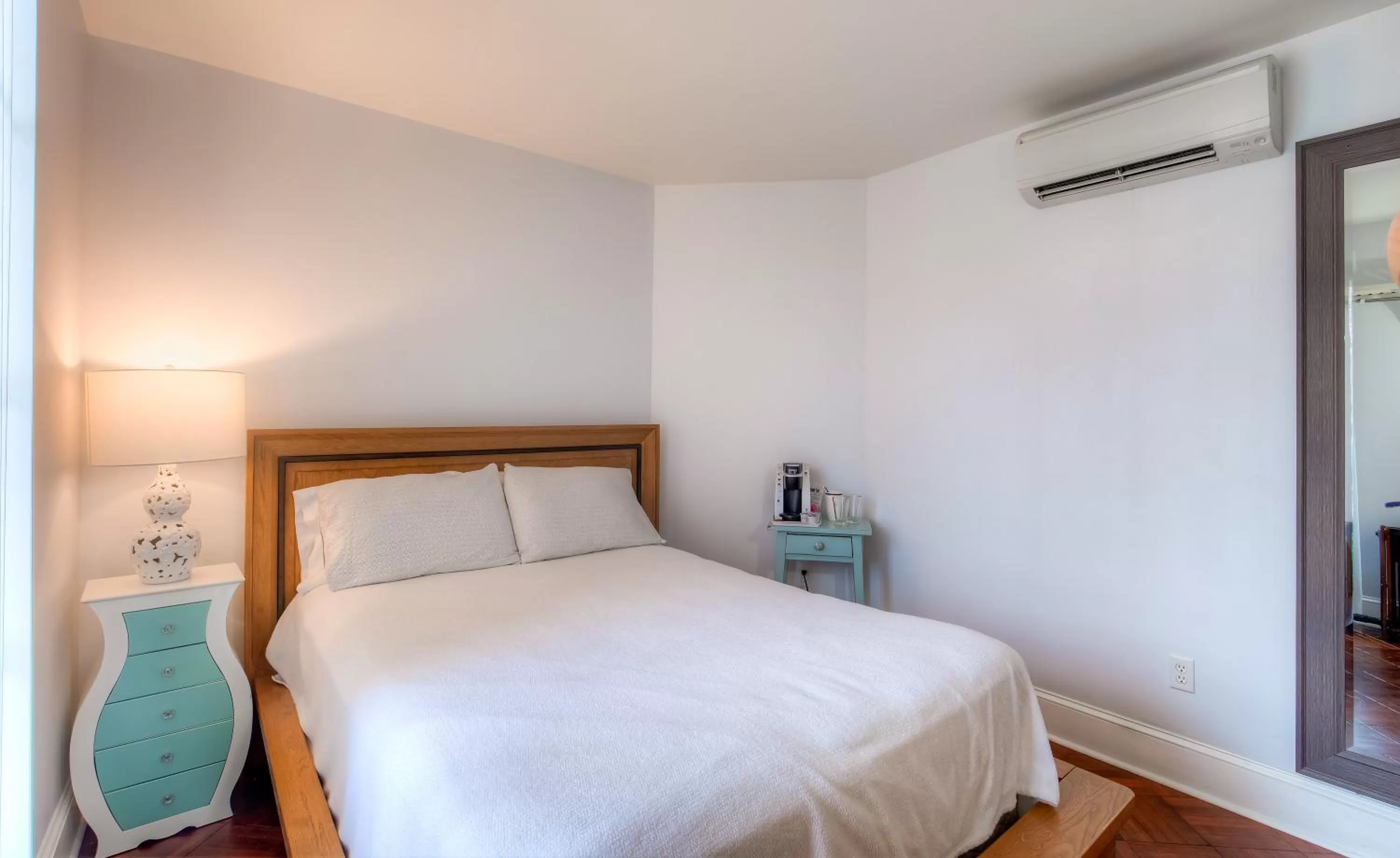 Bed in Elaine's Cape May Boutique Hotel