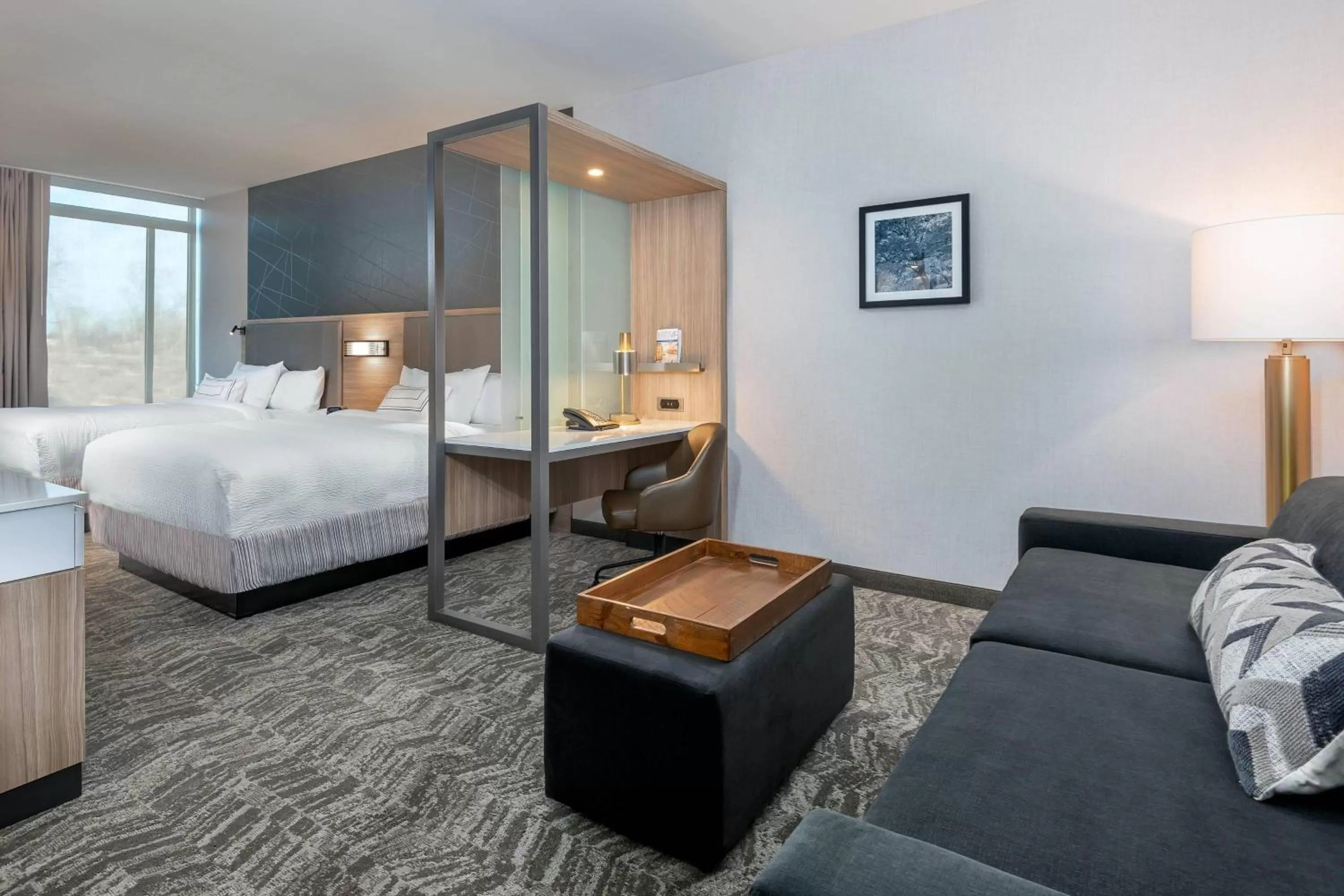 Two-Bedroom Queen Suite with Sofa Bed in SpringHill Suites by Marriott Indianapolis Westfield