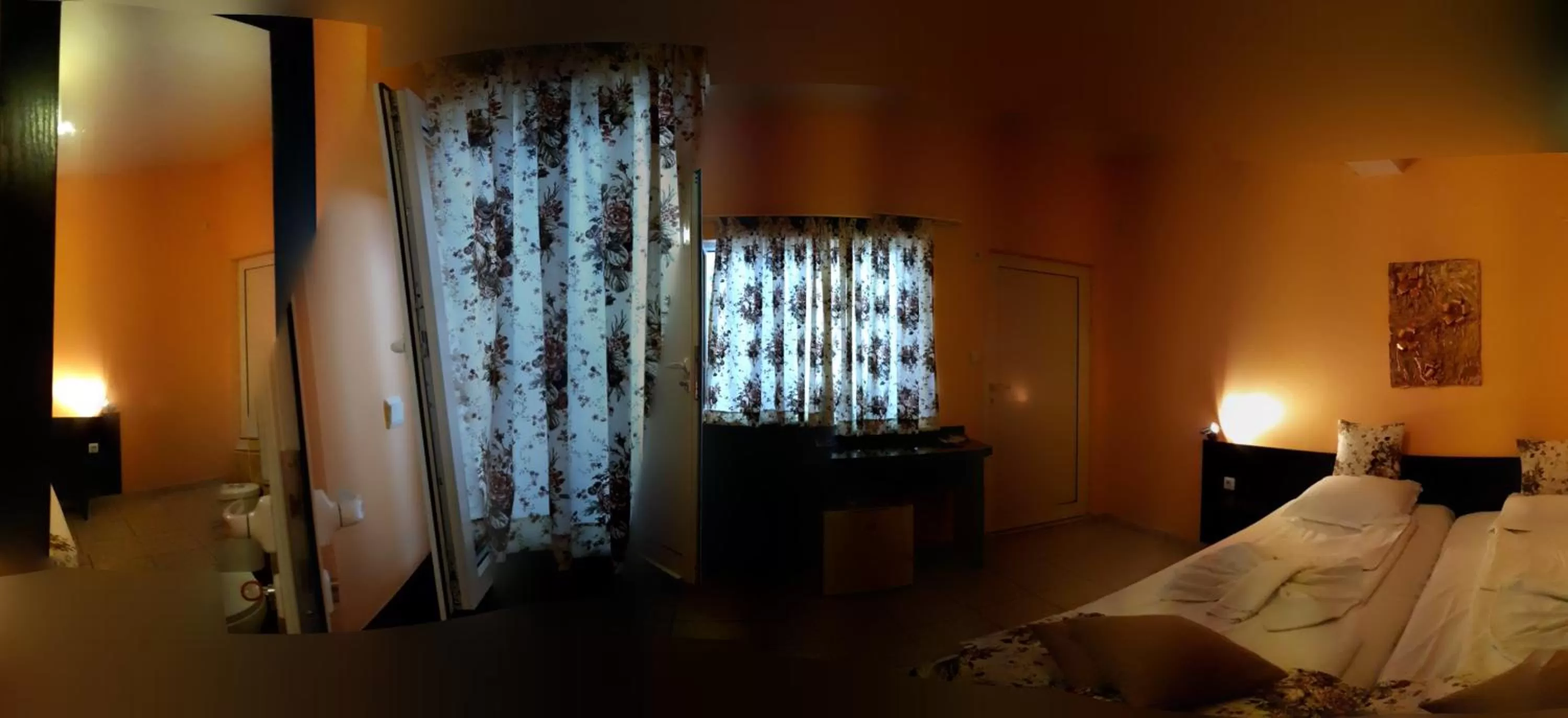 Bed in Hotel Poseidon